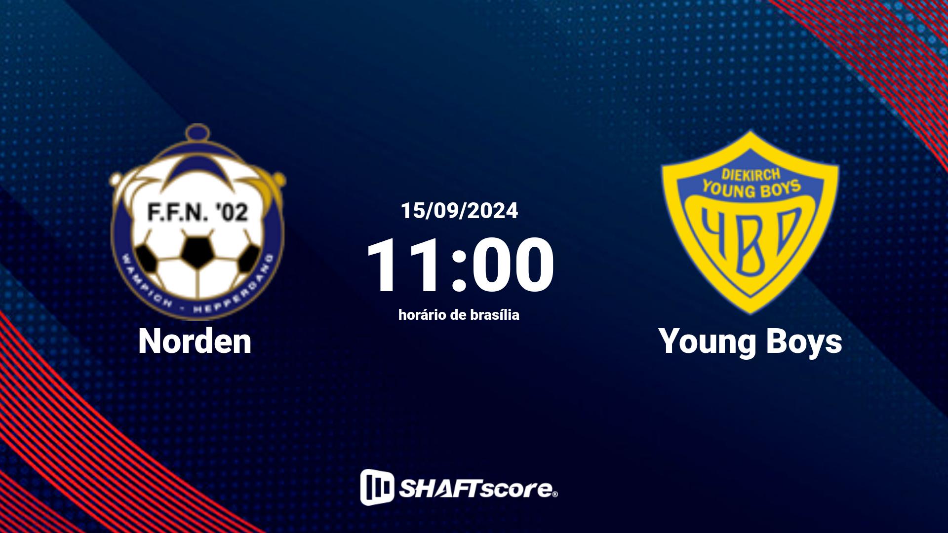 Estatísticas do jogo Norden vs Young Boys 15.09 11:00