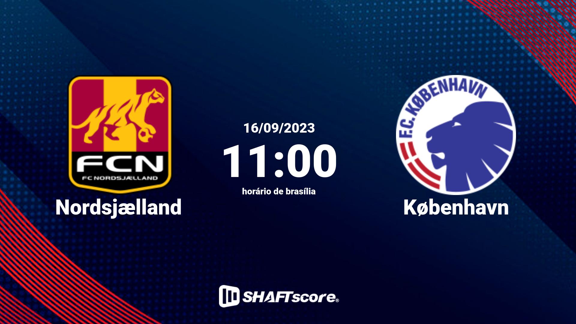 Estatísticas do jogo Nordsjælland vs København 16.09 11:00