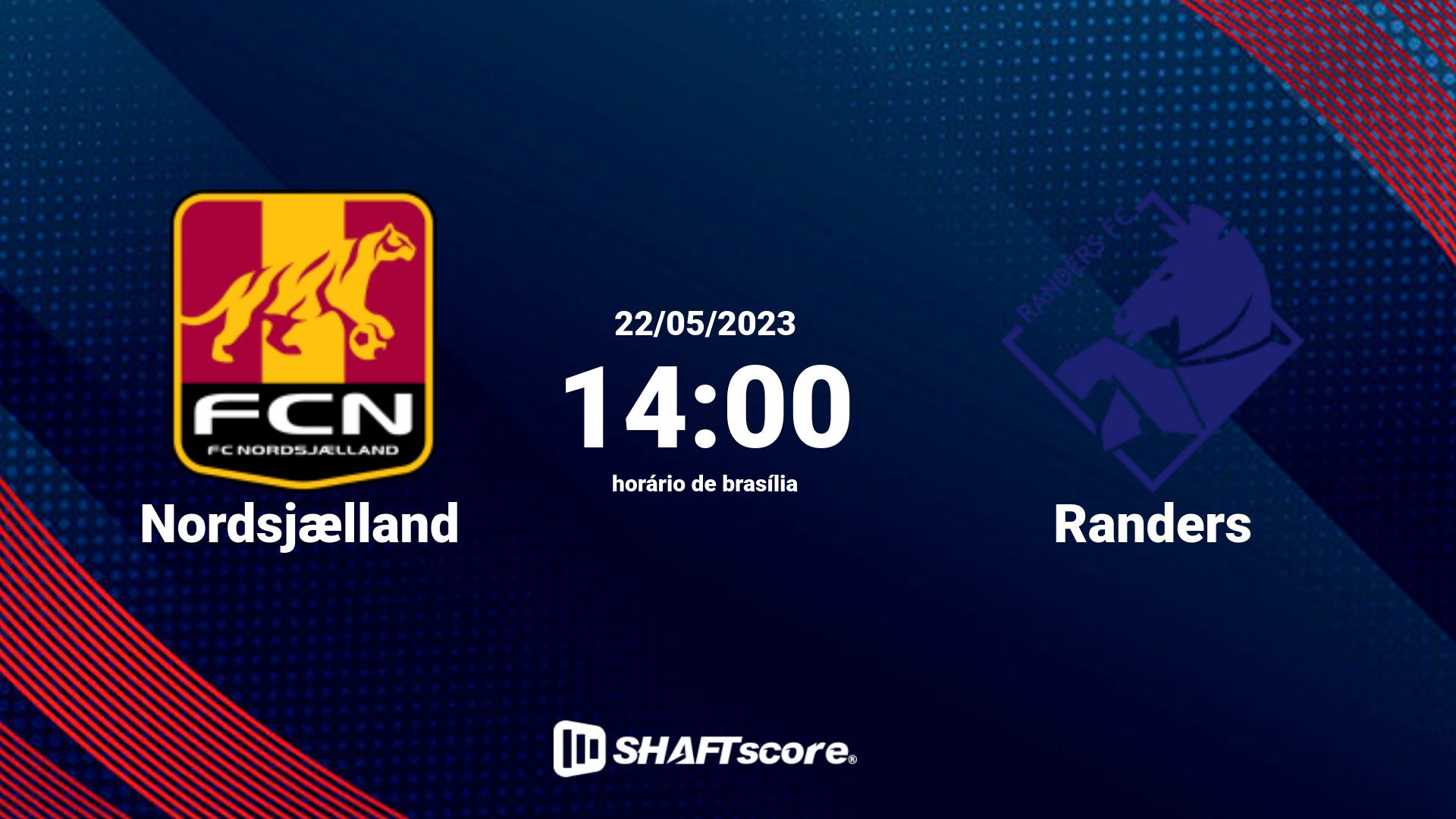 Estatísticas do jogo Nordsjælland vs Randers 22.05 14:00