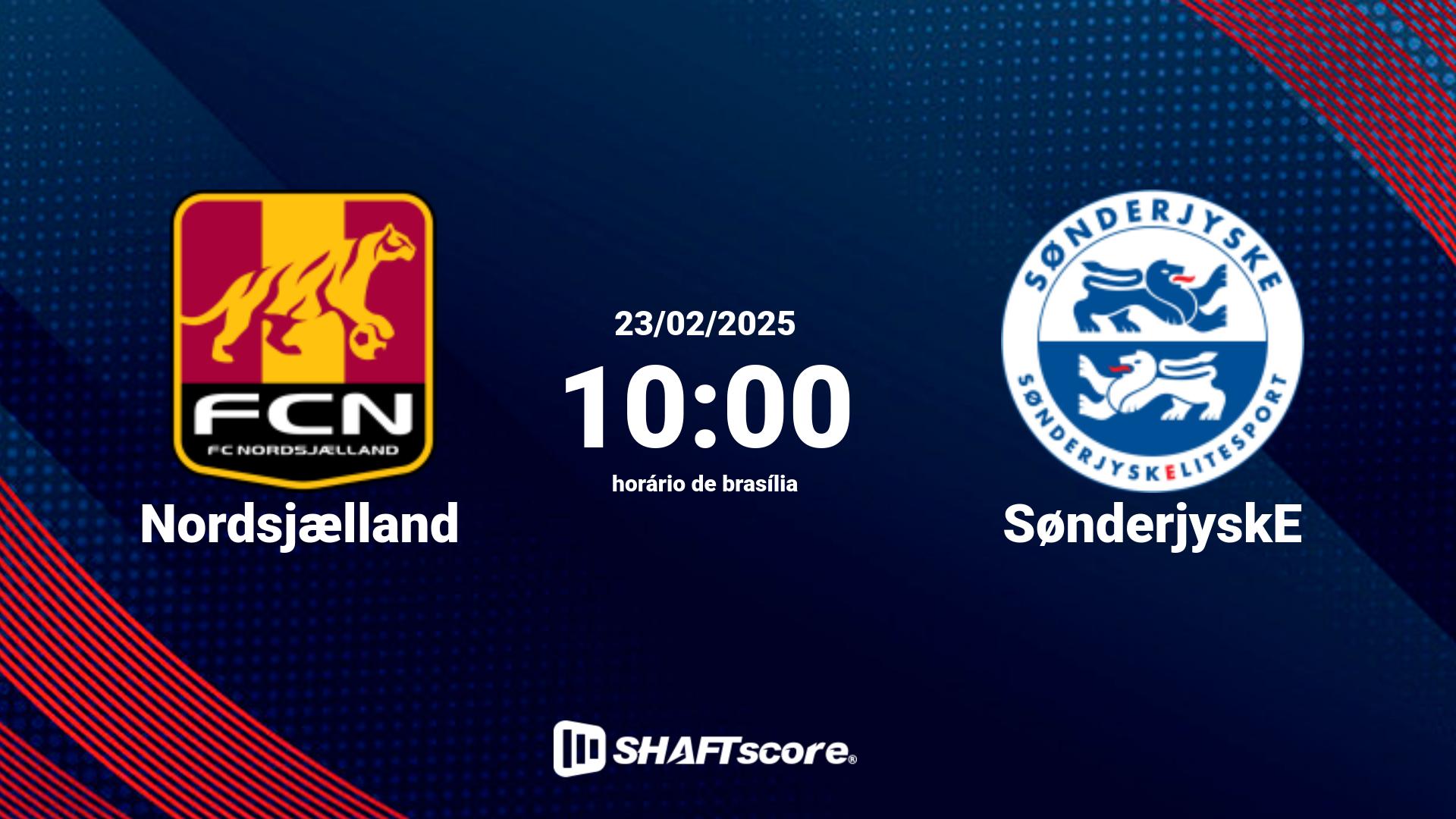 Estatísticas do jogo Nordsjælland vs SønderjyskE 23.02 10:00