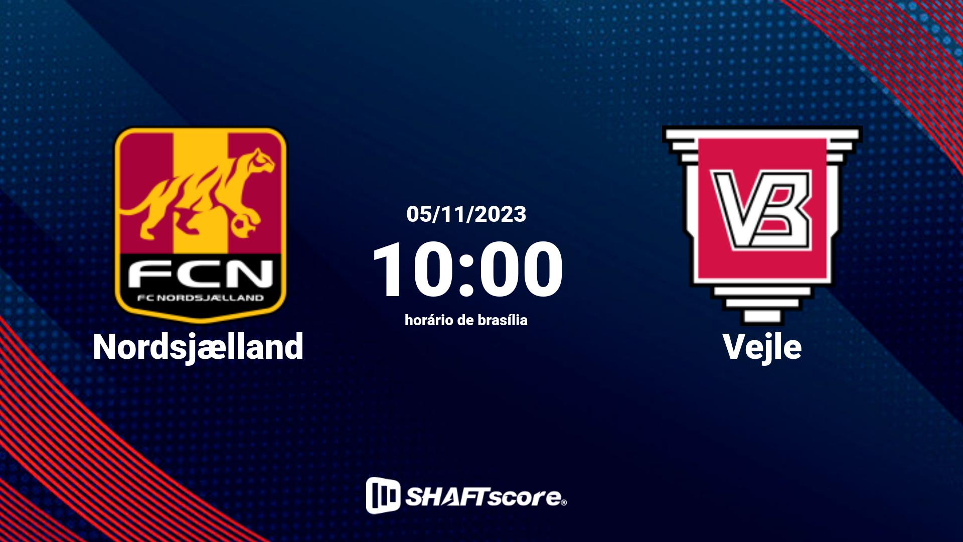 Estatísticas do jogo Nordsjælland vs Vejle 05.11 10:00