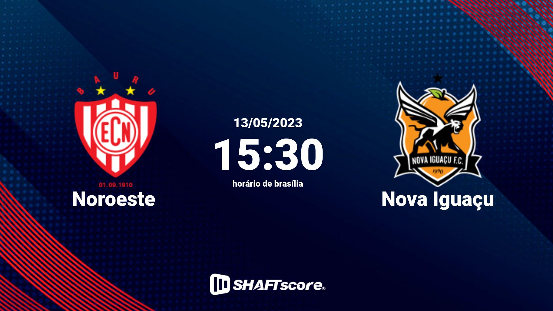 Estatísticas do jogo Noroeste vs Nova Iguaçu 13.05 15:30