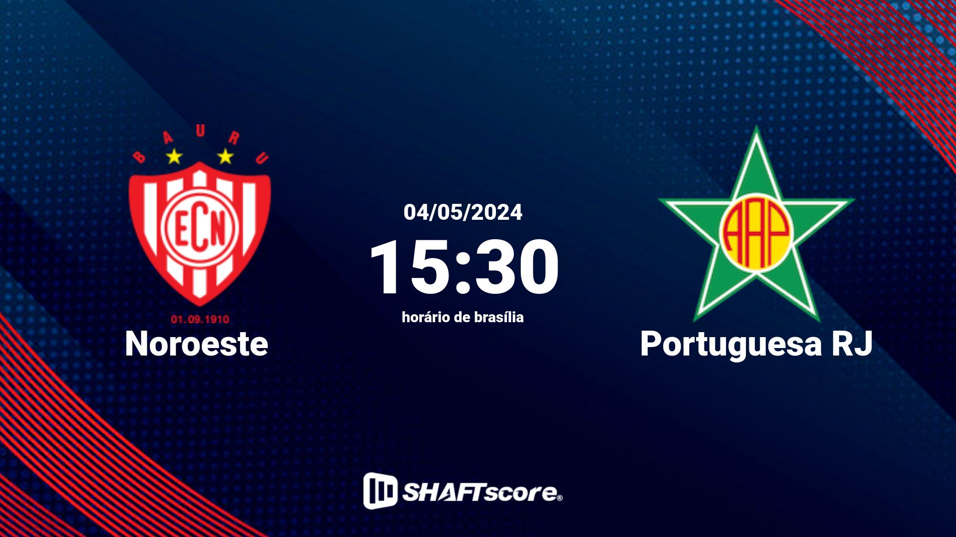 Estatísticas do jogo Noroeste vs Portuguesa RJ 04.05 15:30