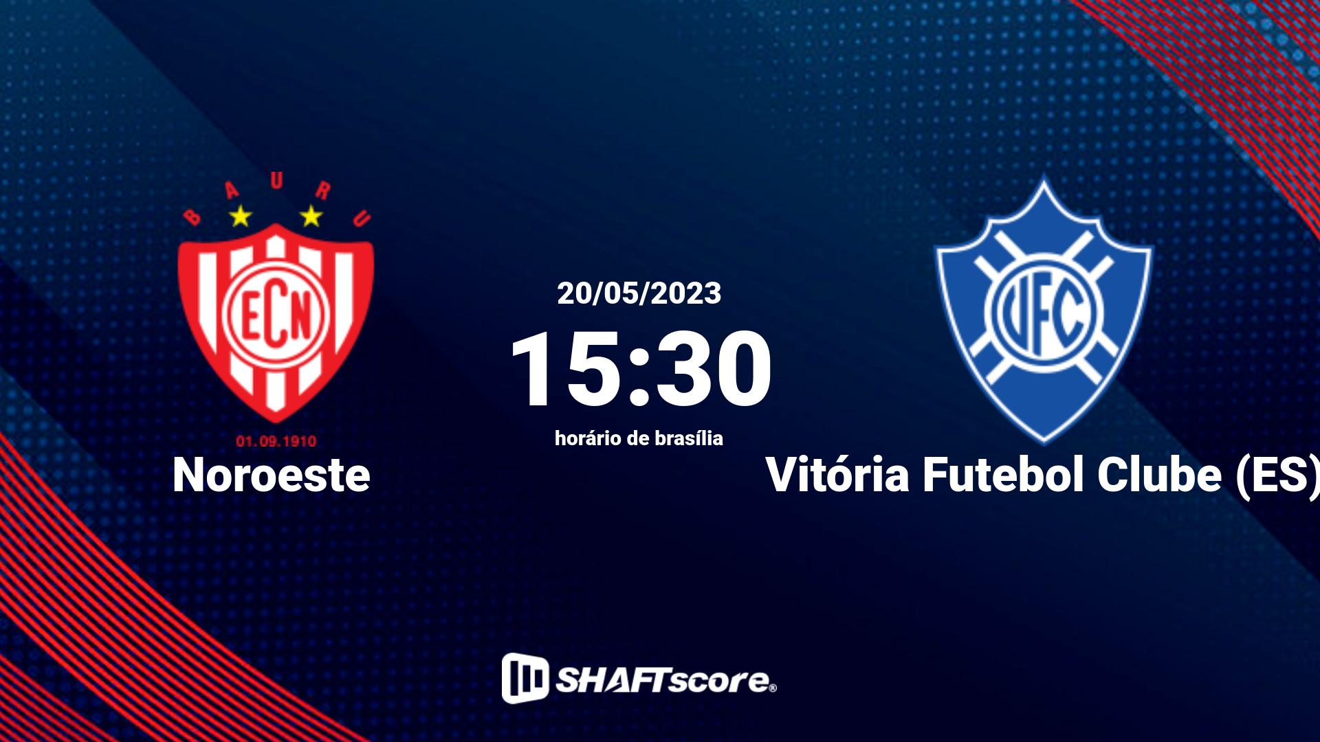 Estatísticas do jogo Noroeste vs Vitória Futebol Clube (ES) 20.05 15:30