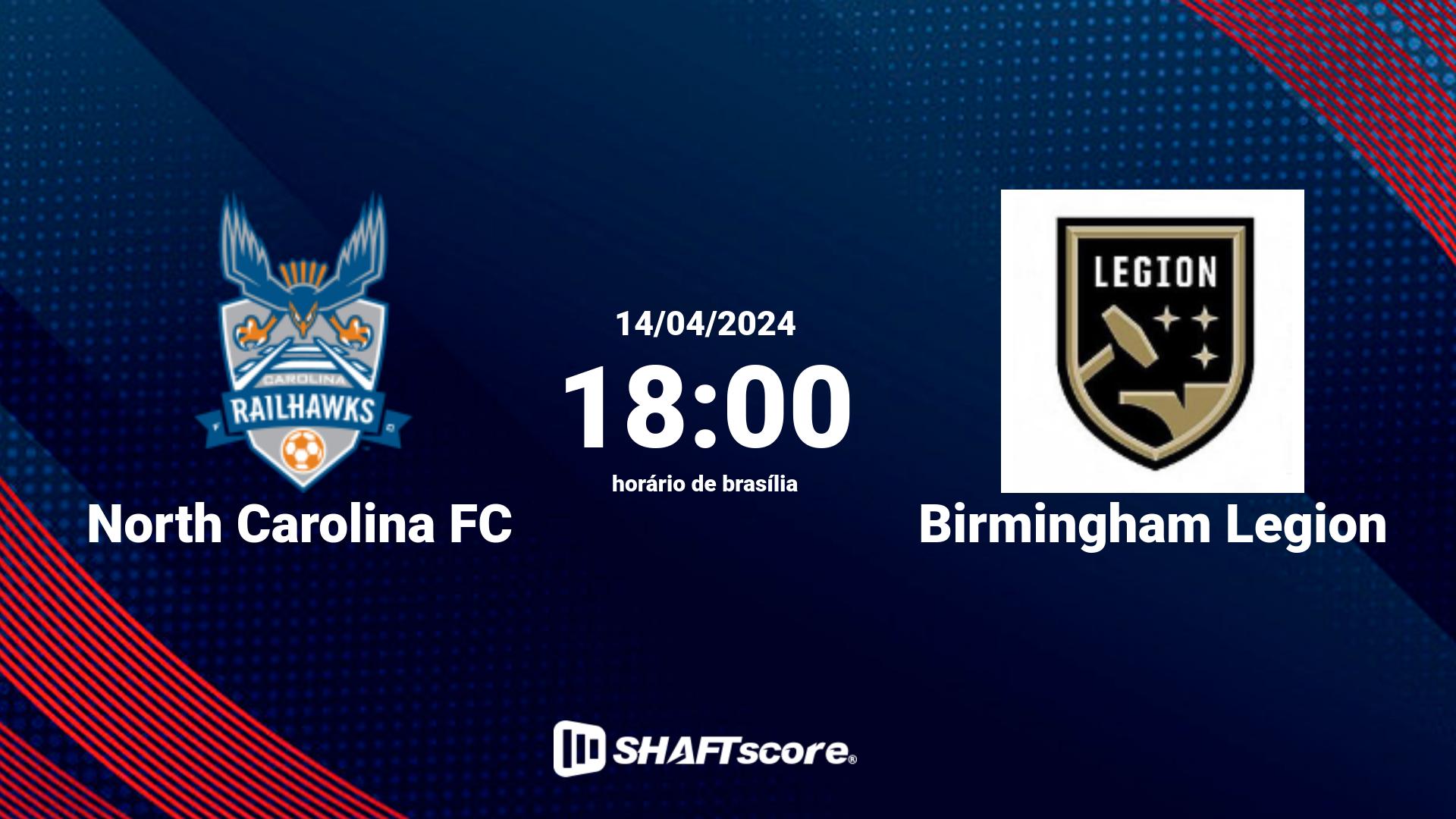 Estatísticas do jogo North Carolina FC vs Birmingham Legion 14.04 18:00