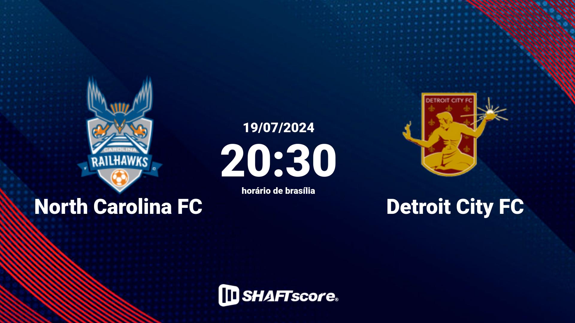 Estatísticas do jogo North Carolina FC vs Detroit City FC 19.07 20:30