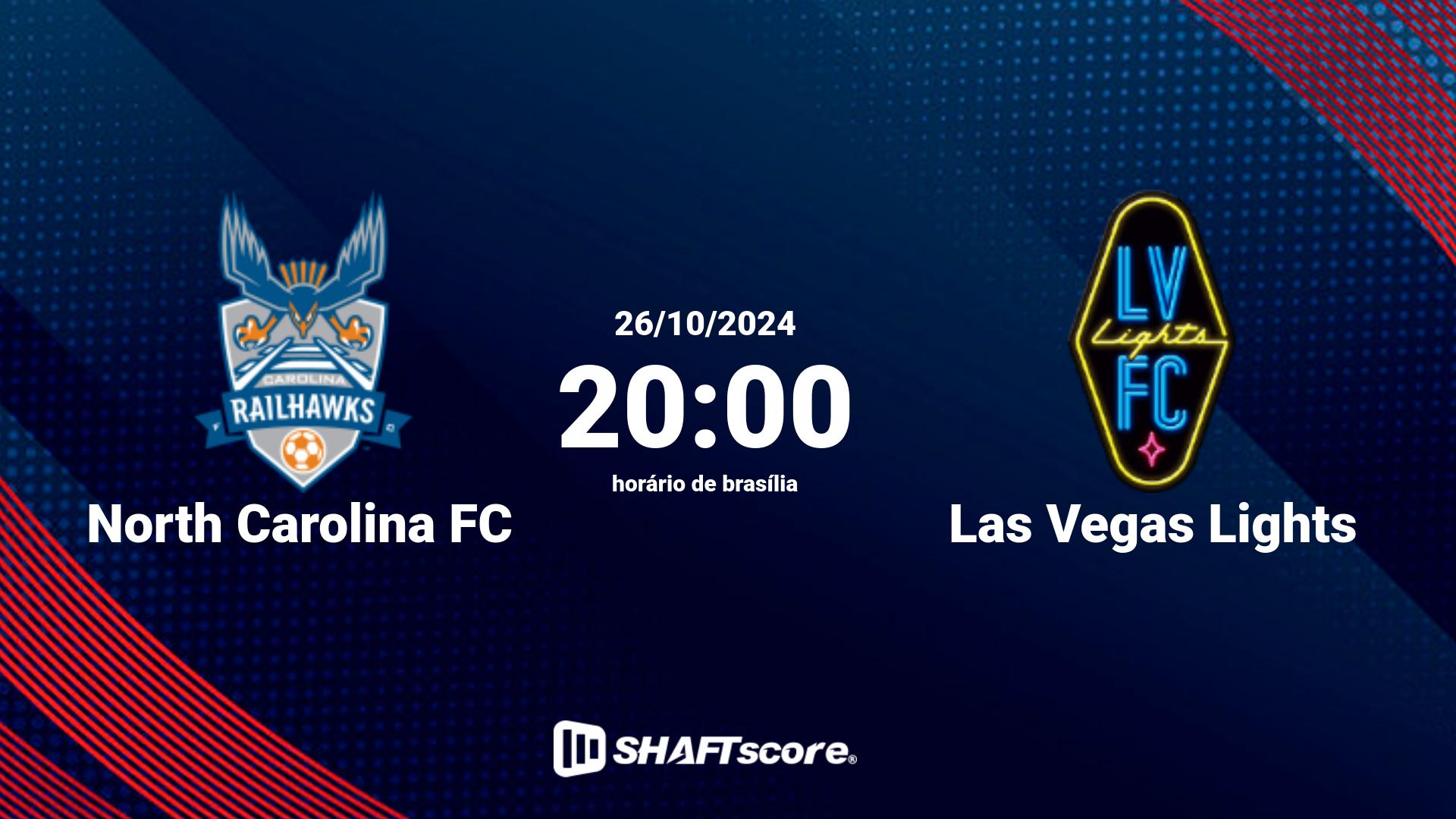 Estatísticas do jogo North Carolina FC vs Las Vegas Lights 26.10 20:00