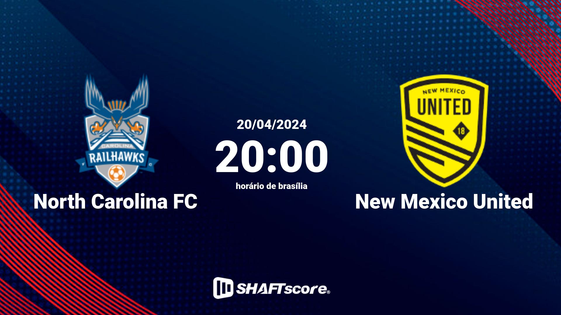 Estatísticas do jogo North Carolina FC vs New Mexico United 20.04 20:00