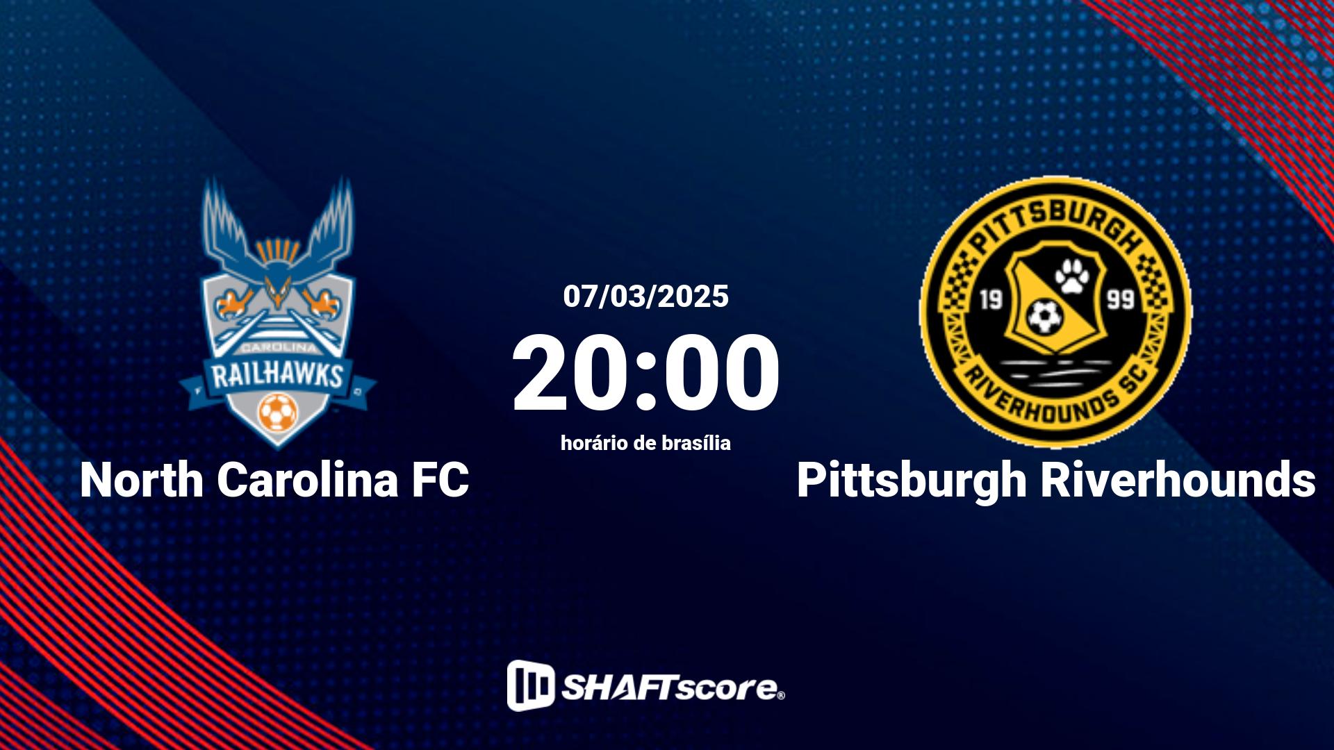 Estatísticas do jogo North Carolina FC vs Pittsburgh Riverhounds 07.03 20:00