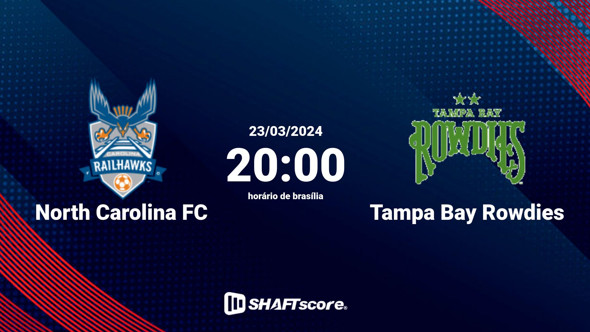 Estatísticas do jogo North Carolina FC vs Tampa Bay Rowdies 23.03 20:00