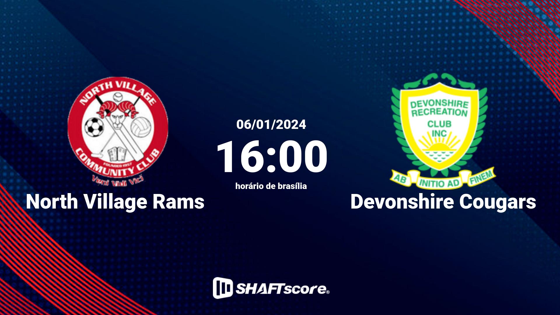 Estatísticas do jogo North Village Rams vs Devonshire Cougars 06.01 16:00