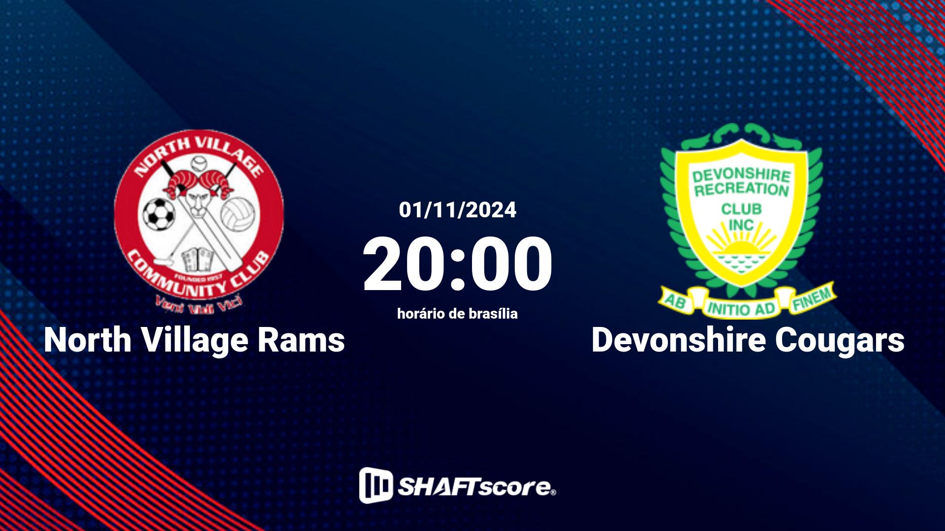 Estatísticas do jogo North Village Rams vs Devonshire Cougars 01.11 20:00