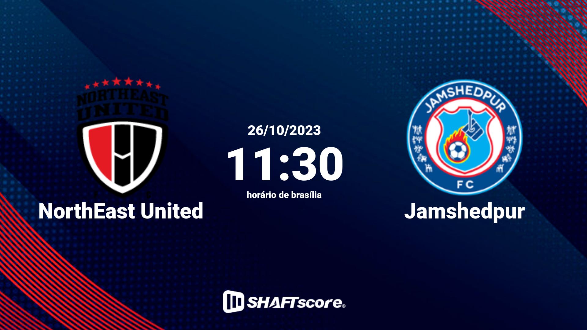 Estatísticas do jogo NorthEast United vs Jamshedpur 26.10 11:30