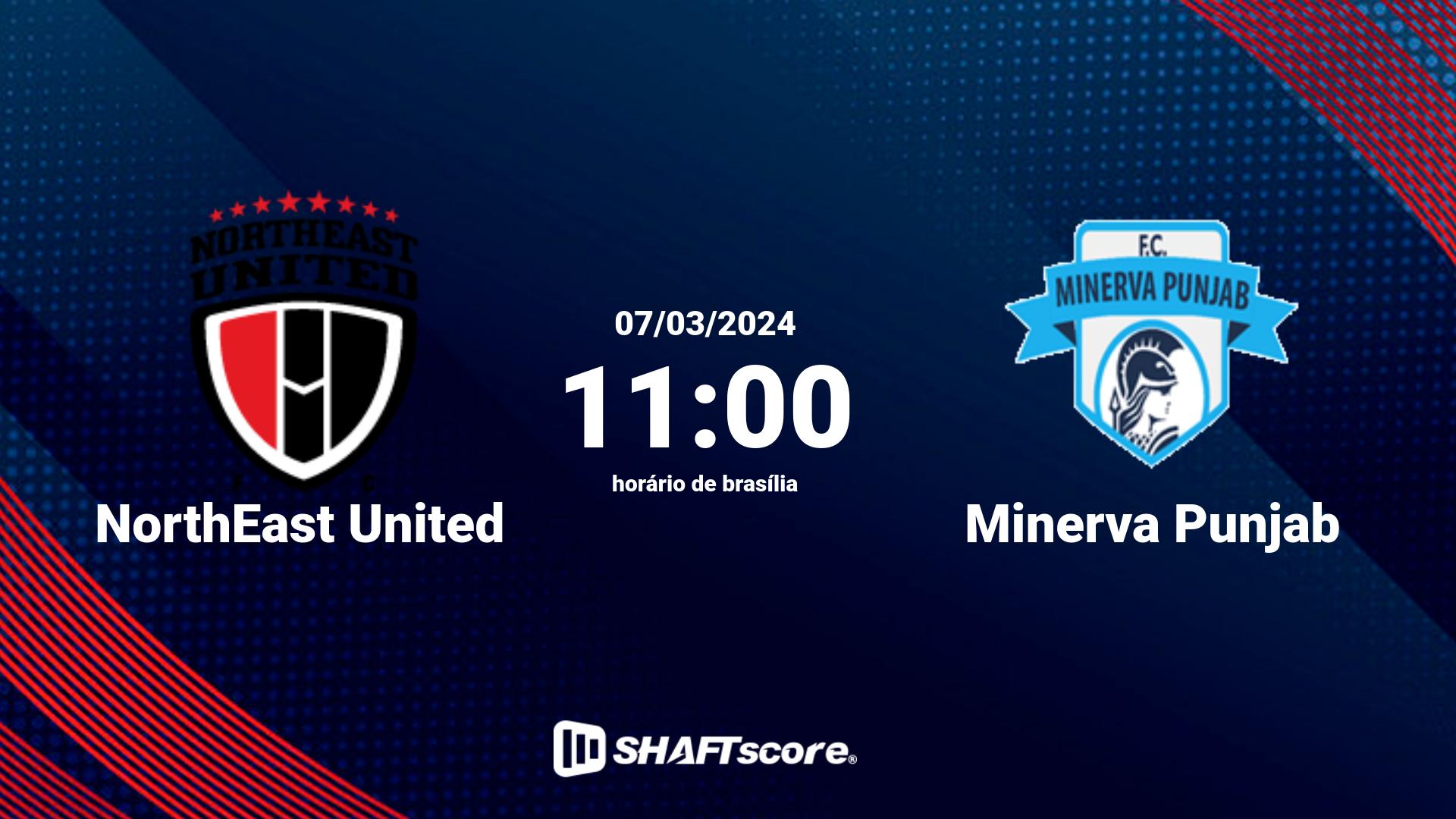 Estatísticas do jogo NorthEast United vs Minerva Punjab 07.03 11:00