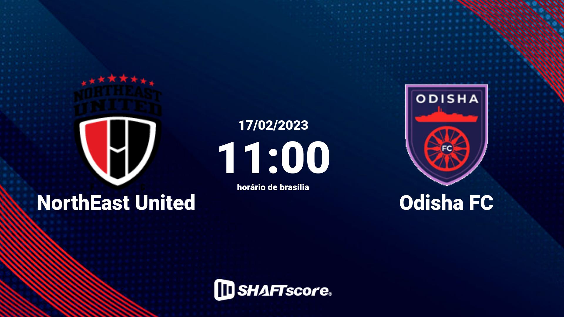 Estatísticas do jogo NorthEast United vs Odisha FC 17.02 11:00