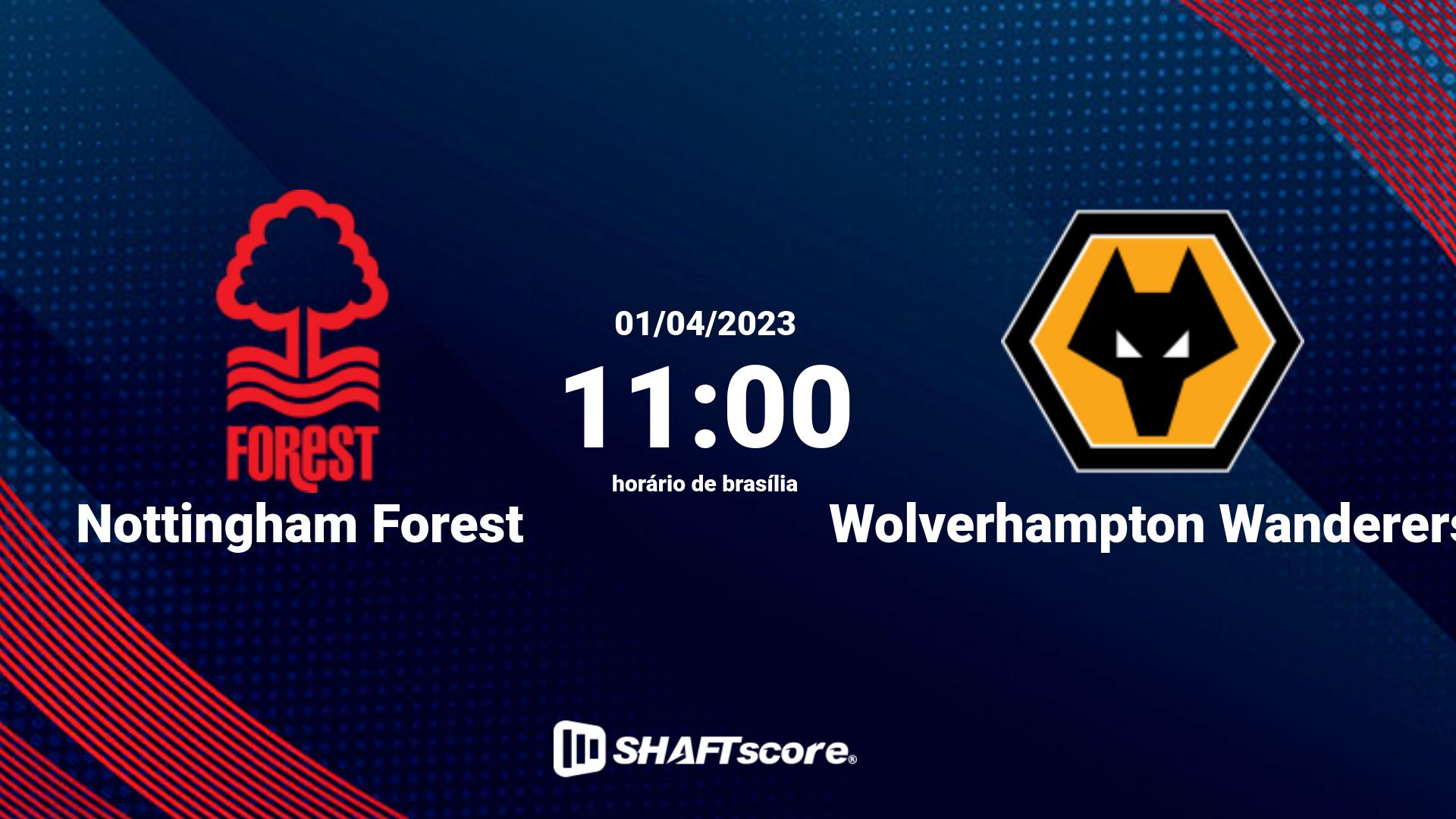 Estatísticas do jogo Nottingham Forest vs Wolverhampton Wanderers 01.04 11:00