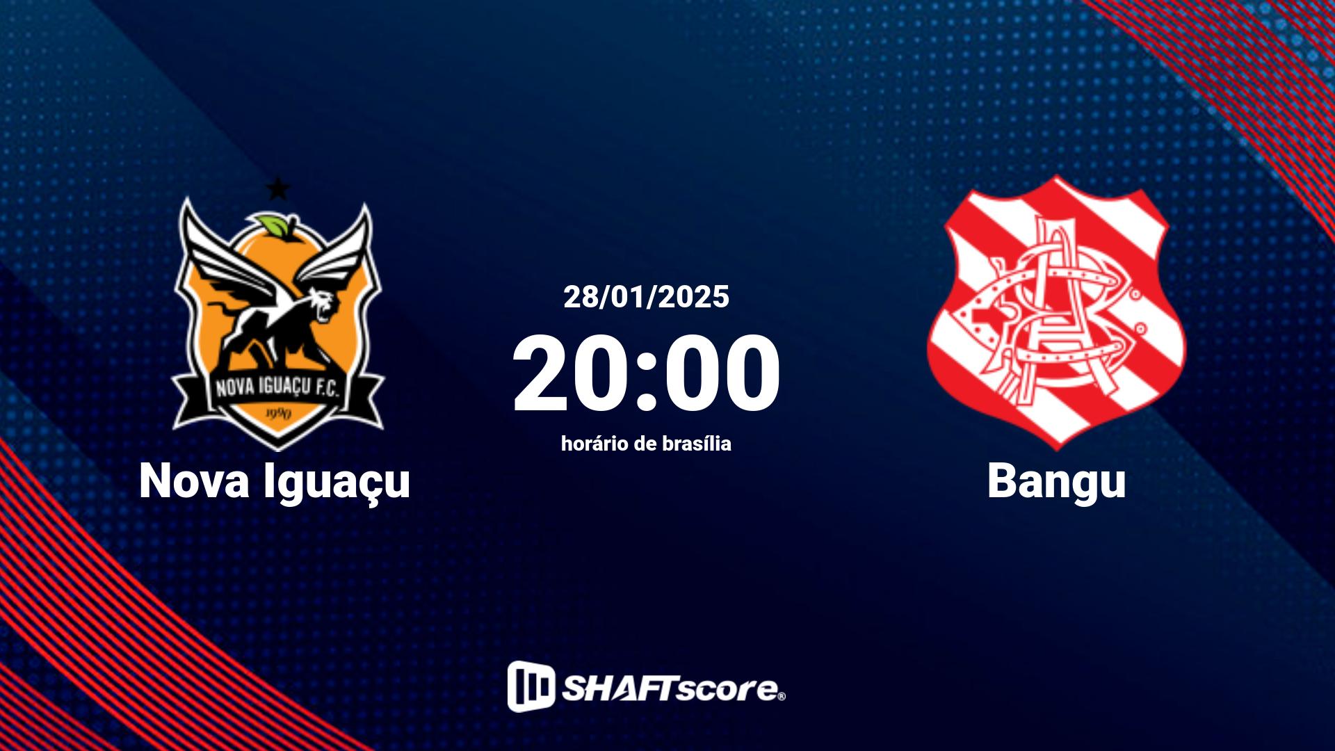 Estatísticas do jogo Nova Iguaçu vs Bangu 28.01 20:00