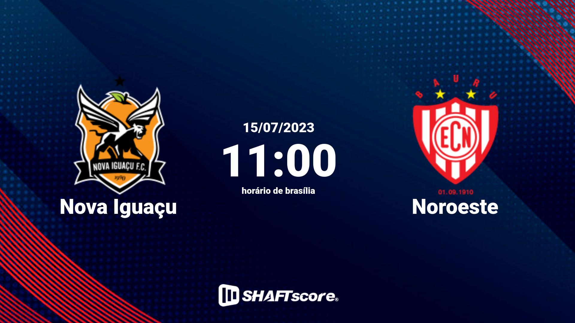 Estatísticas do jogo Nova Iguaçu vs Noroeste 15.07 11:00