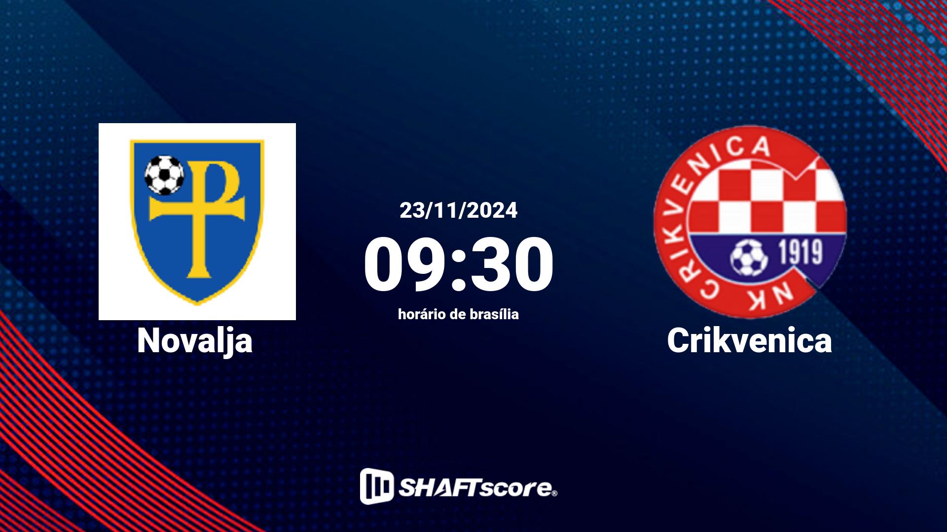 Estatísticas do jogo Novalja vs Crikvenica 23.11 09:30