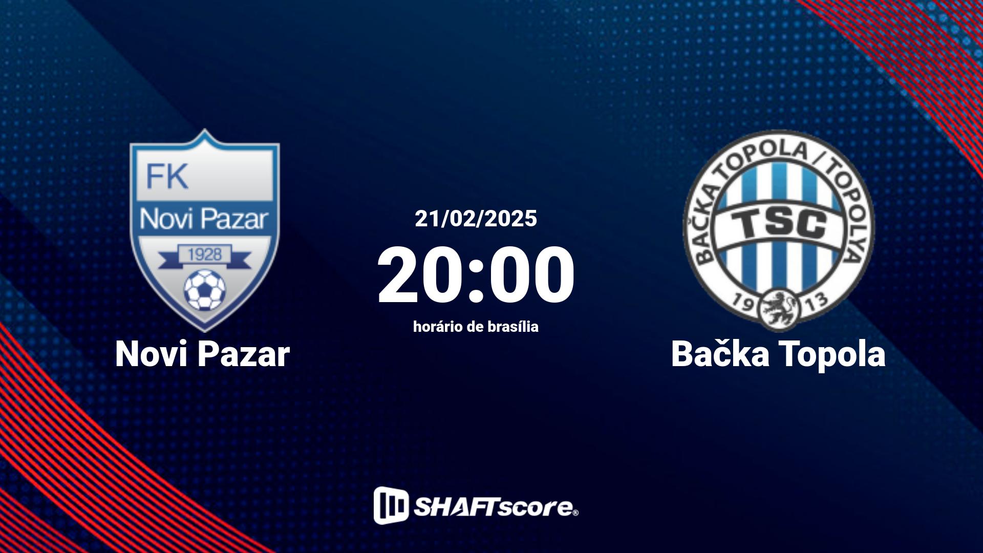 Estatísticas do jogo Novi Pazar vs Bačka Topola 21.02 20:00