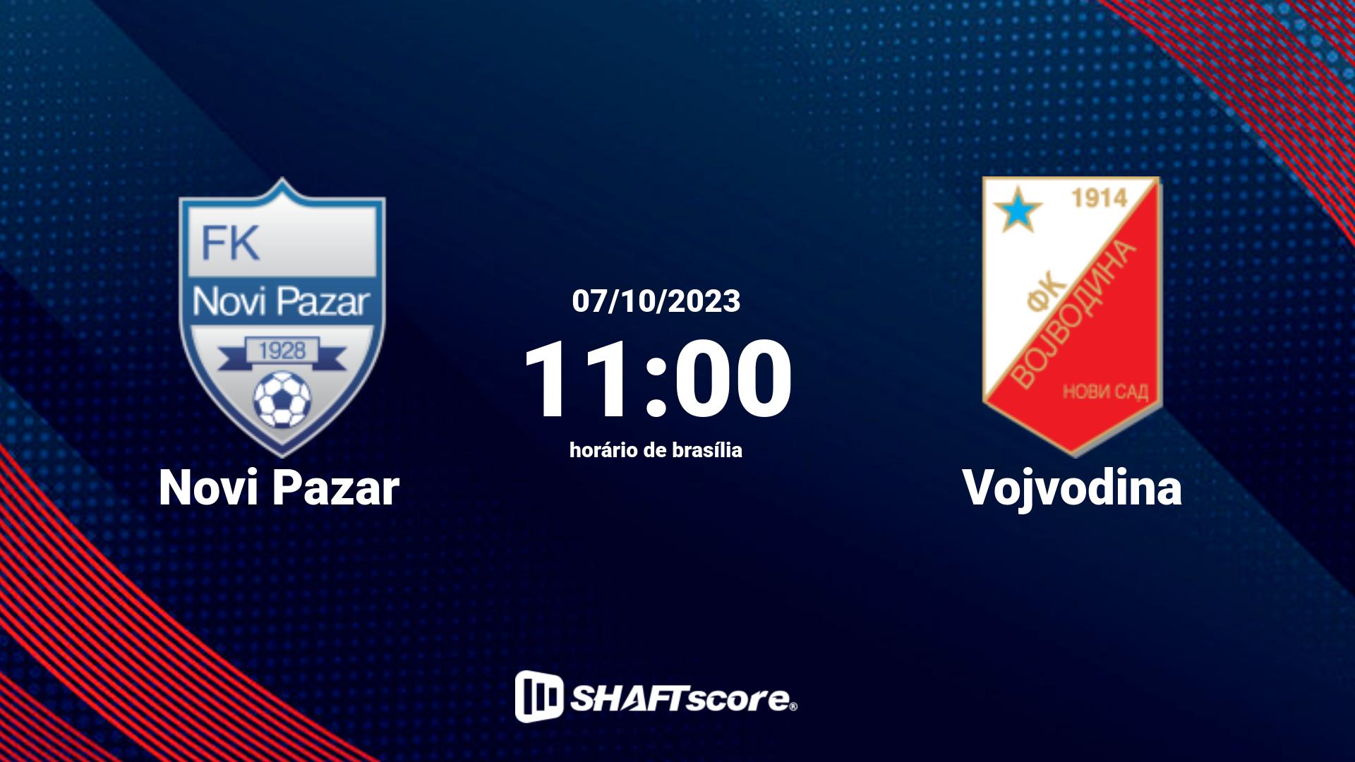 Estatísticas do jogo Novi Pazar vs Vojvodina 07.10 11:00