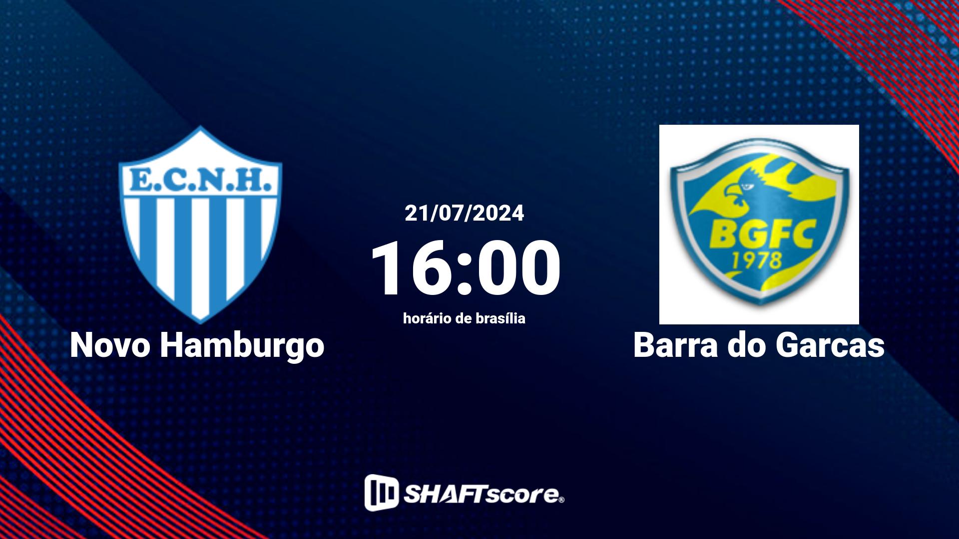 Estatísticas do jogo Novo Hamburgo vs Barra do Garcas 21.07 16:00