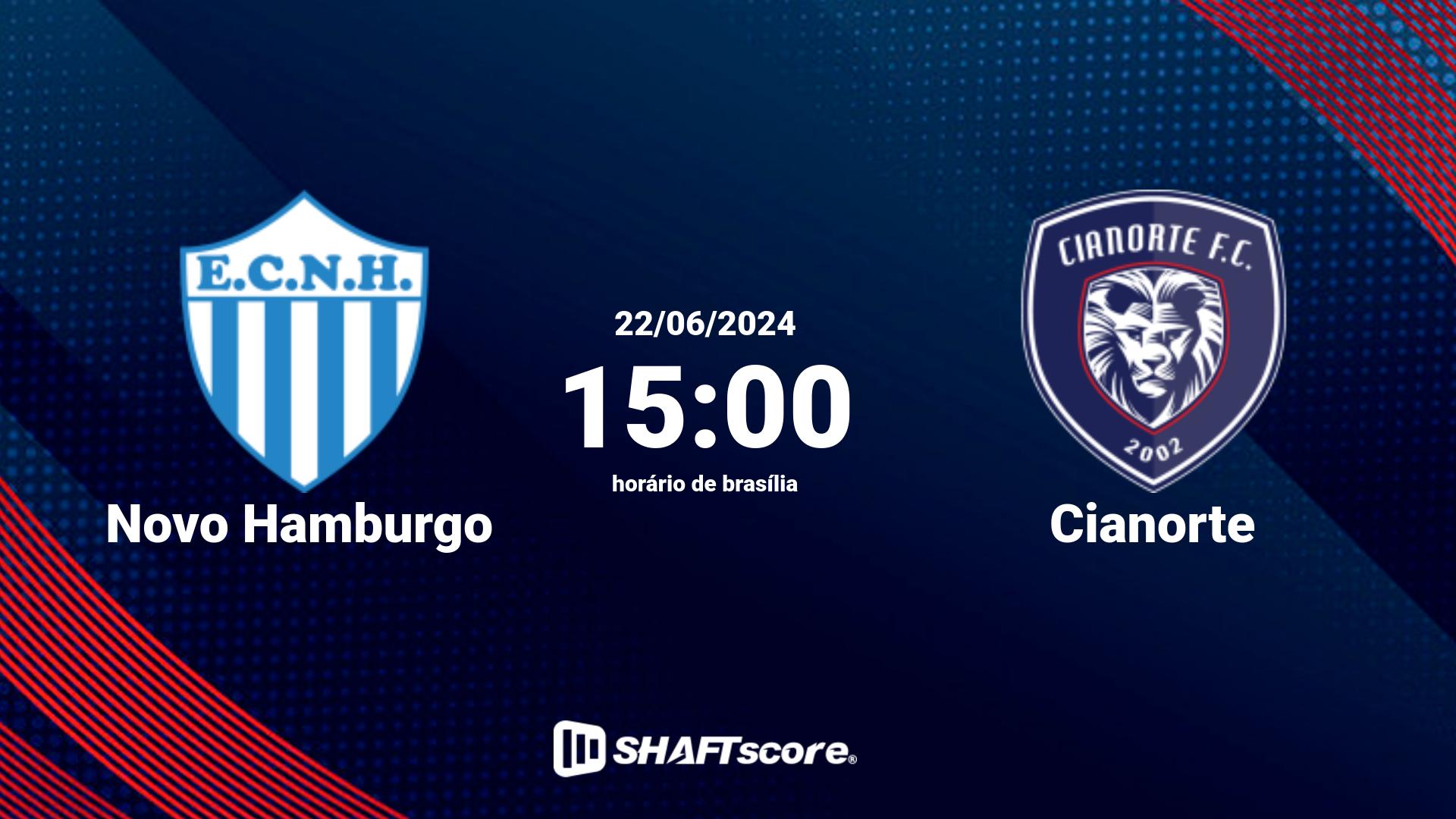 Estatísticas do jogo Novo Hamburgo vs Cianorte 22.06 15:00