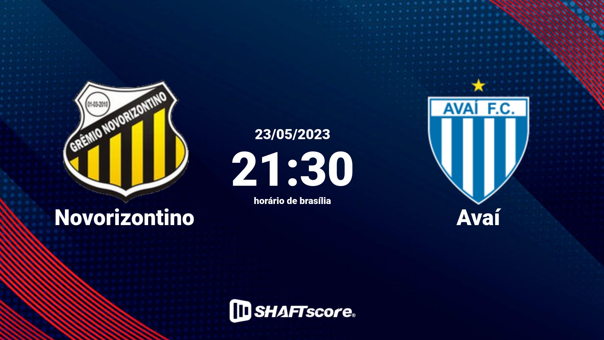 Estatísticas do jogo Novorizontino vs Avaí 23.05 21:30