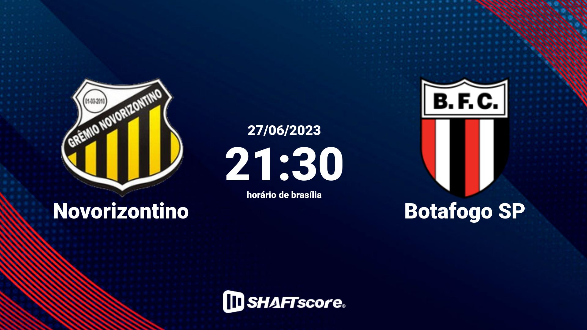 Estatísticas do jogo Novorizontino vs Botafogo SP 27.06 21:30