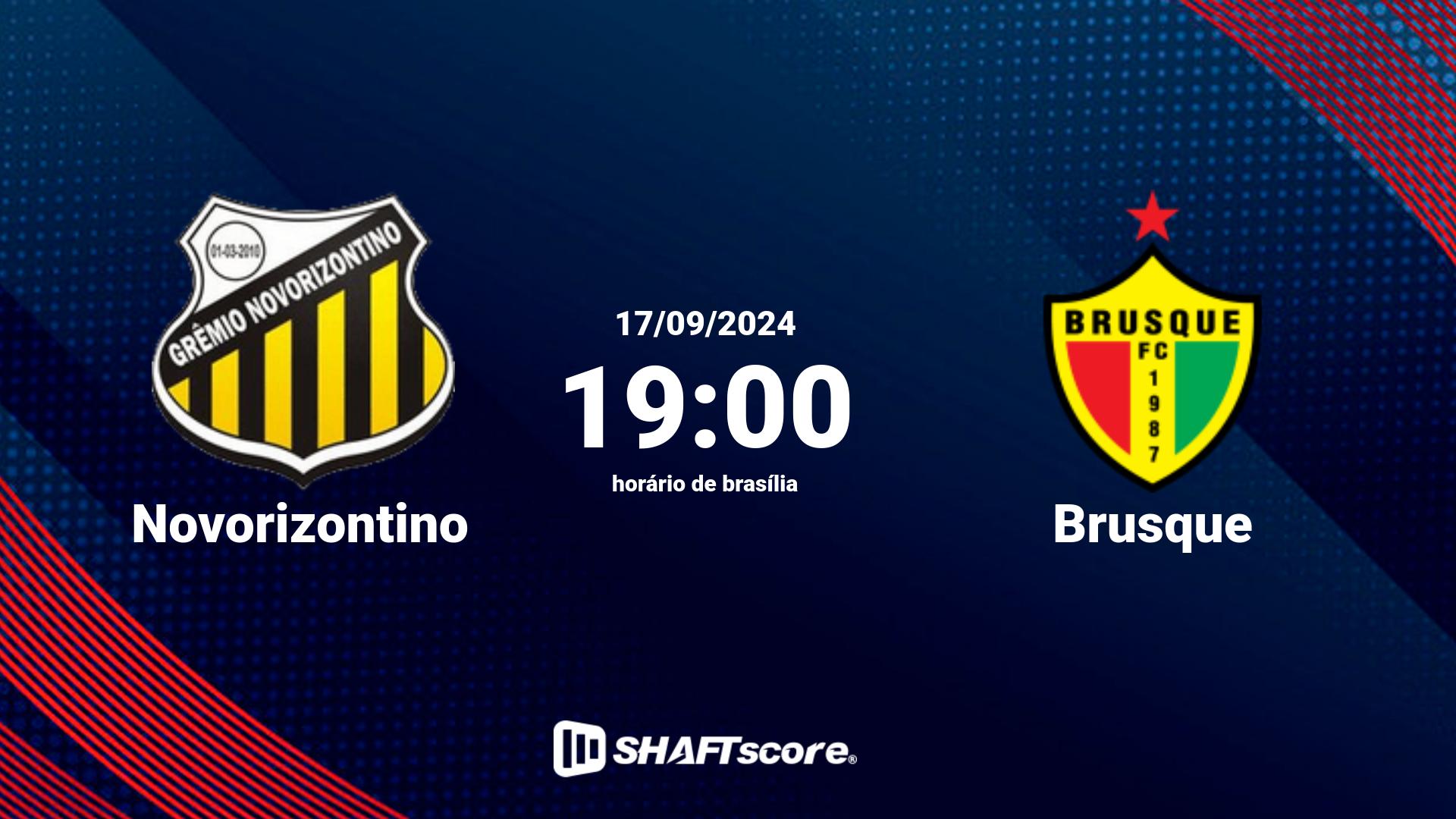 Estatísticas do jogo Novorizontino vs Brusque 17.09 19:00