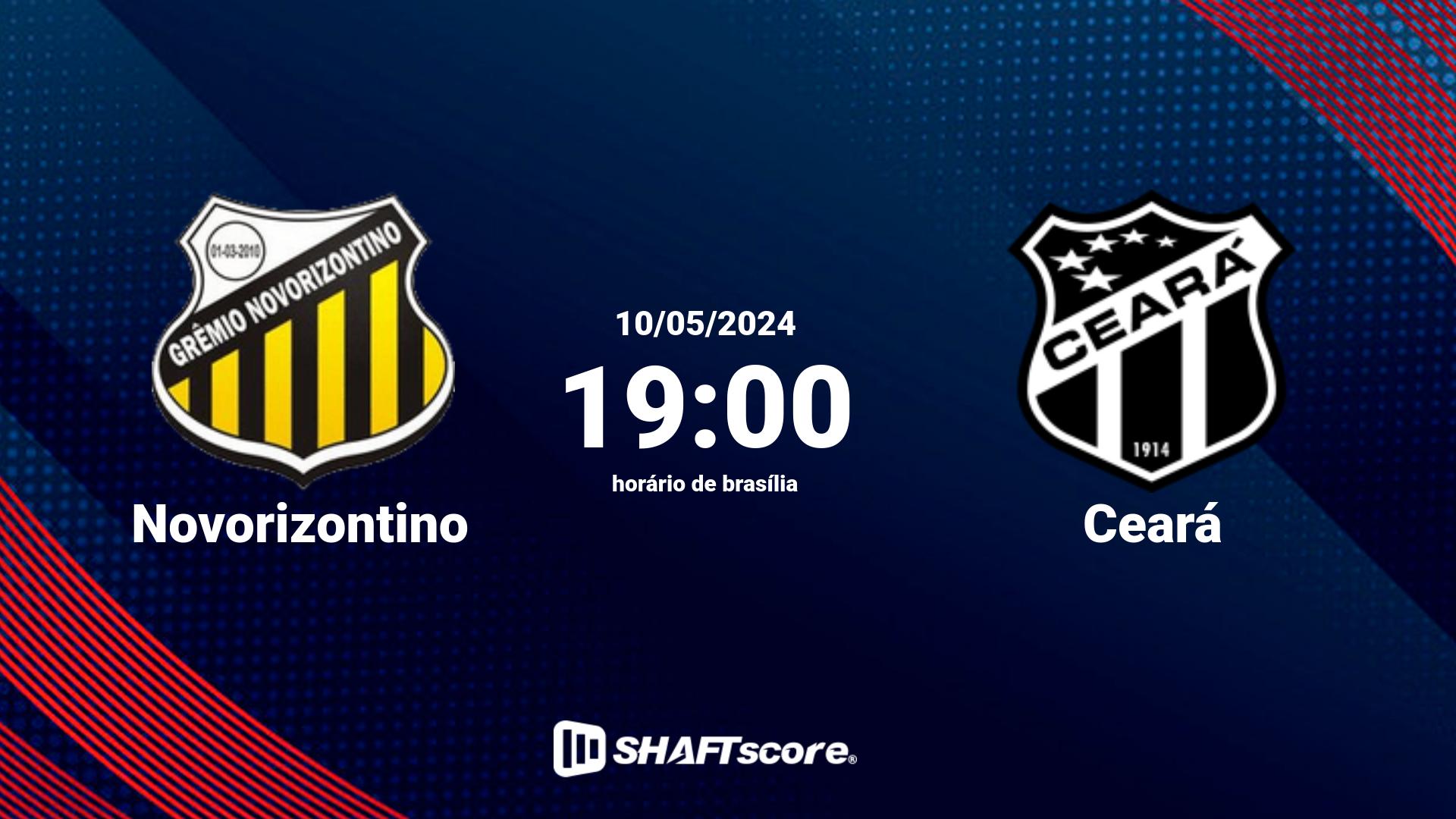 Estatísticas do jogo Novorizontino vs Ceará 10.05 19:00