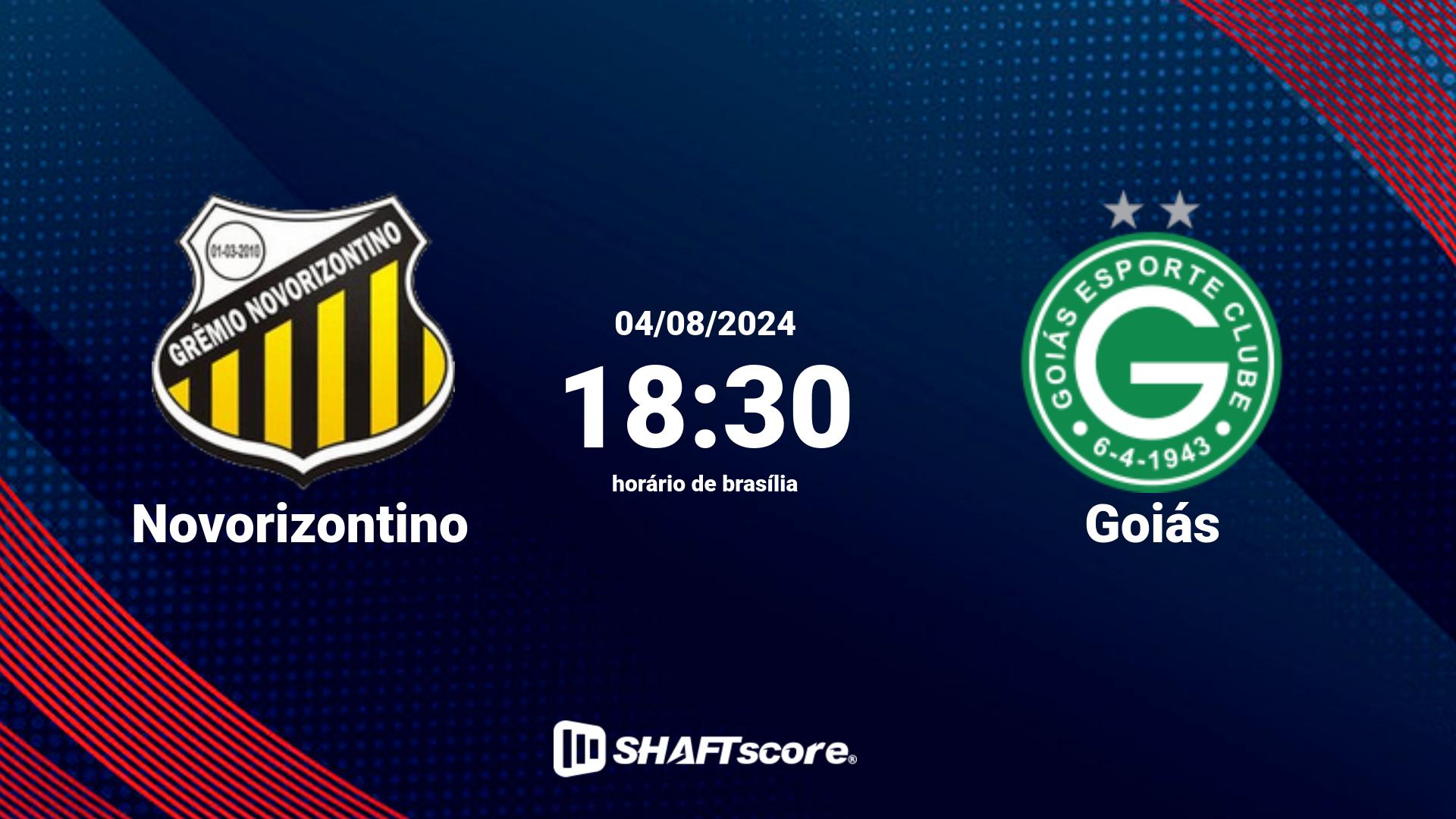 Estatísticas do jogo Novorizontino vs Goiás 04.08 18:30