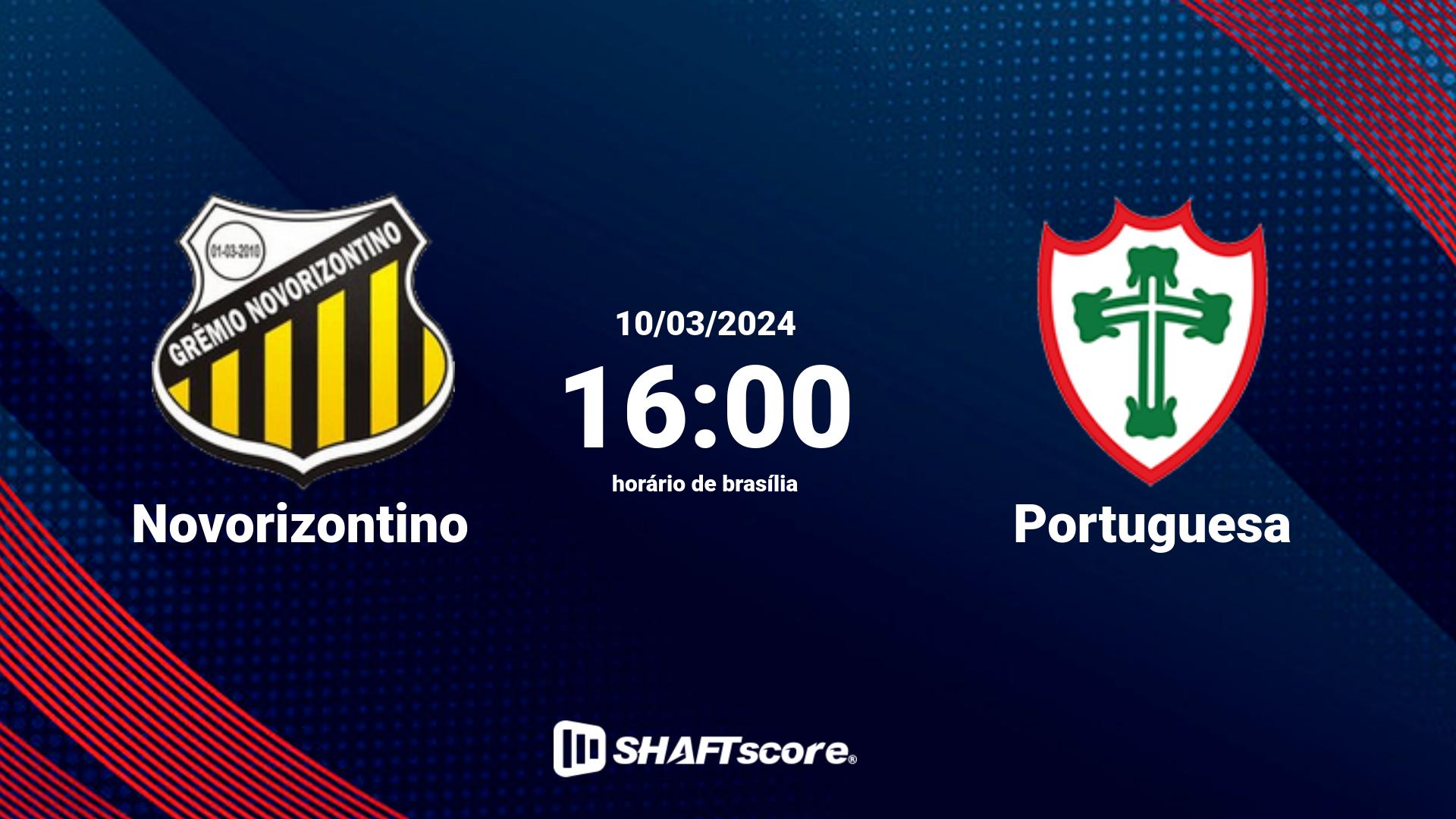 Estatísticas do jogo Novorizontino vs Portuguesa 10.03 16:00