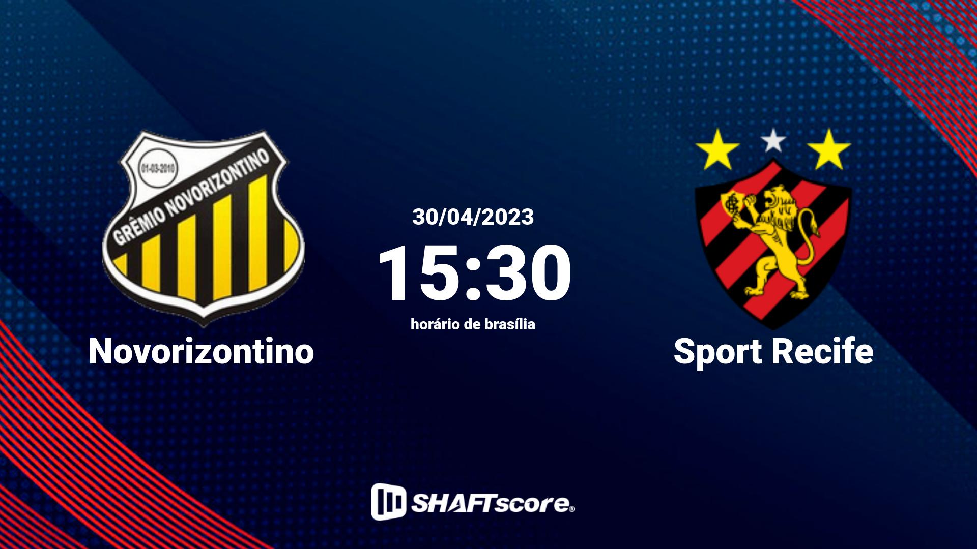 Estatísticas do jogo Novorizontino vs Sport Recife 30.04 15:30