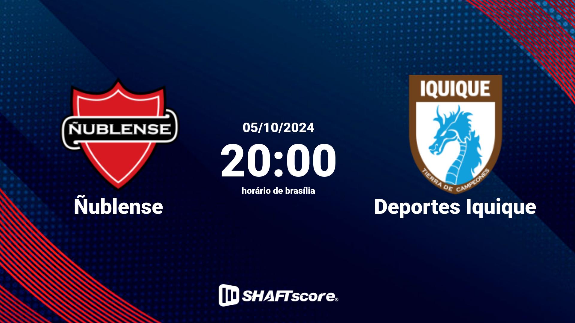 Estatísticas do jogo Ñublense vs Deportes Iquique 05.10 20:00