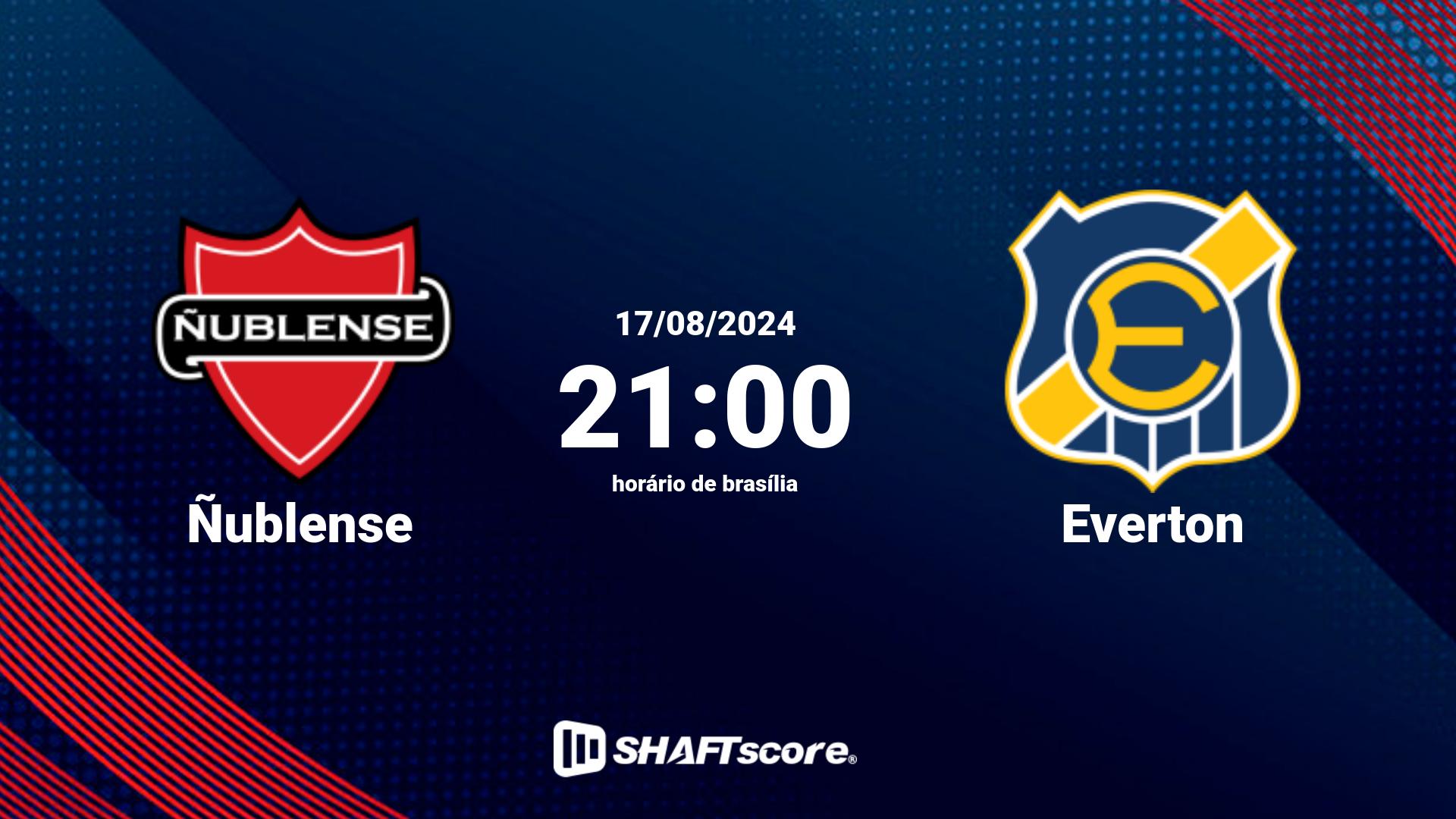 Estatísticas do jogo Ñublense vs Everton 17.08 21:00