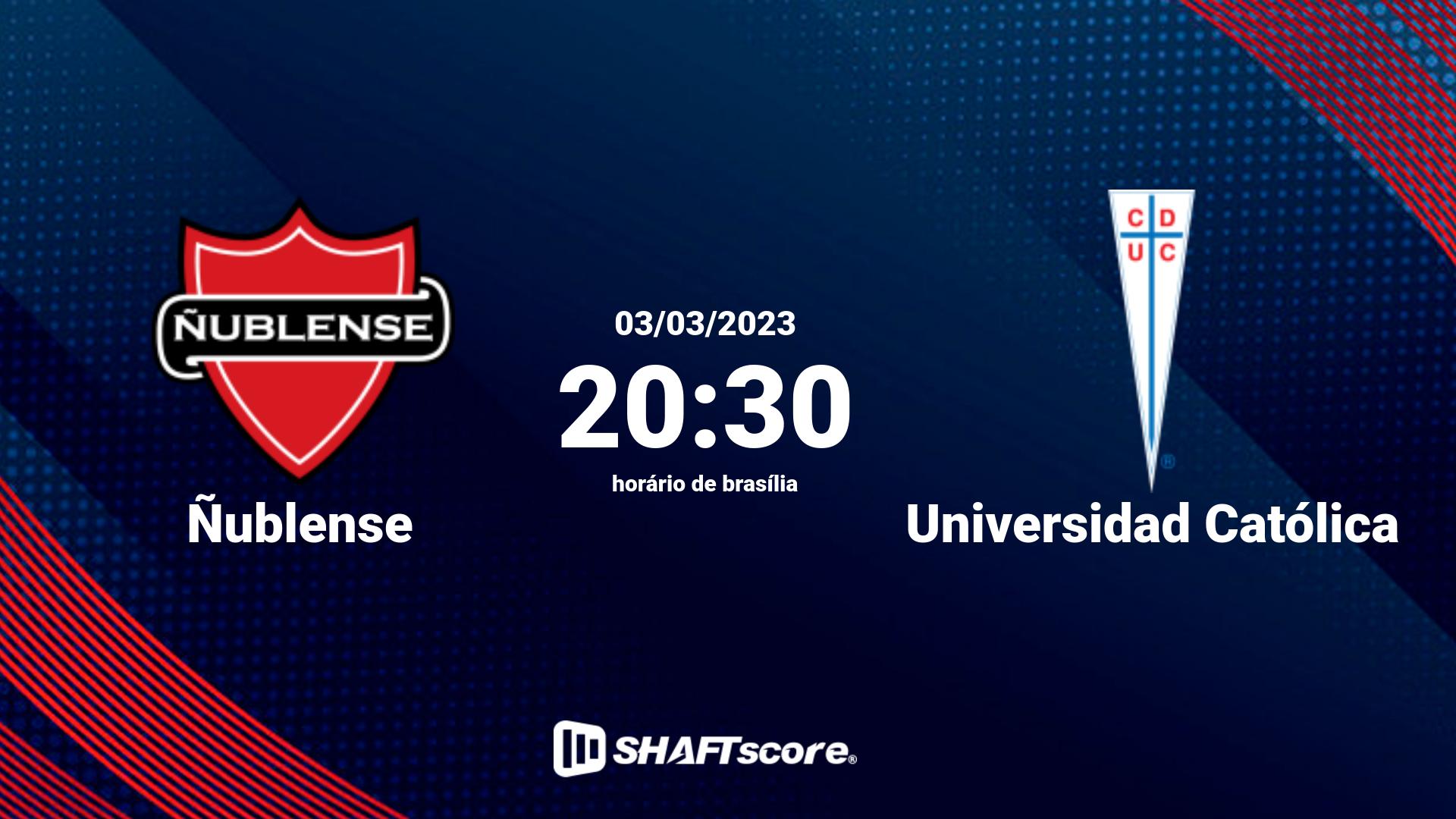 Estatísticas do jogo Ñublense vs Universidad Católica 03.03 20:30