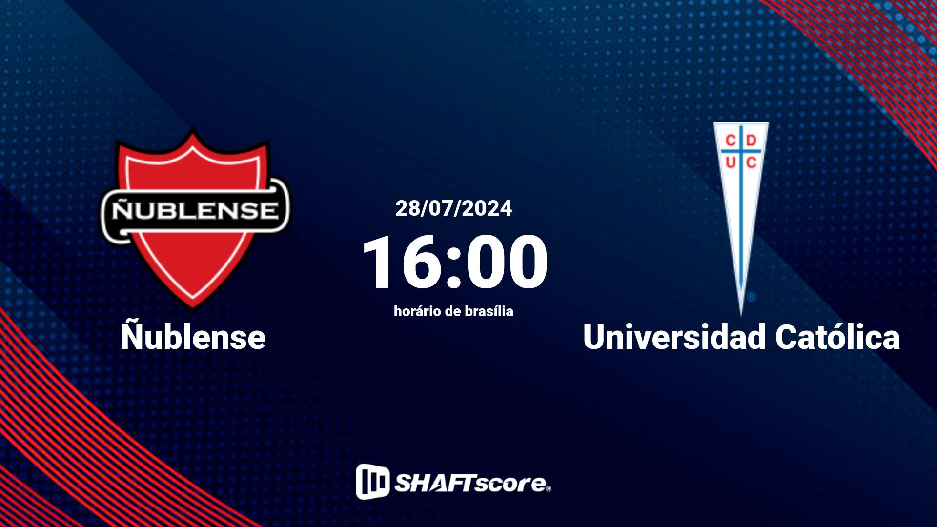 Estatísticas do jogo Ñublense vs Universidad Católica 28.07 16:00