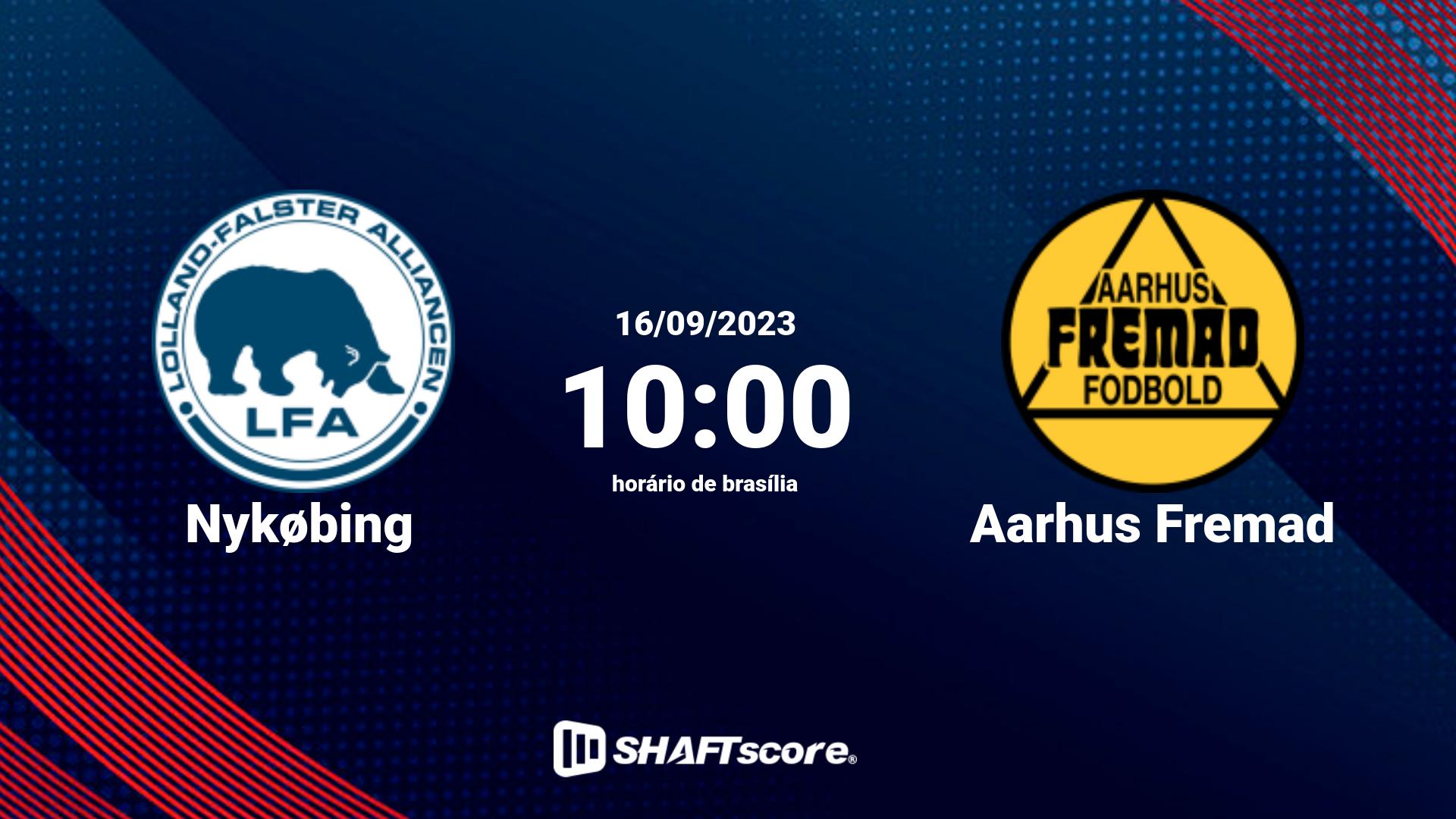 Estatísticas do jogo Nykøbing vs Aarhus Fremad 16.09 10:00