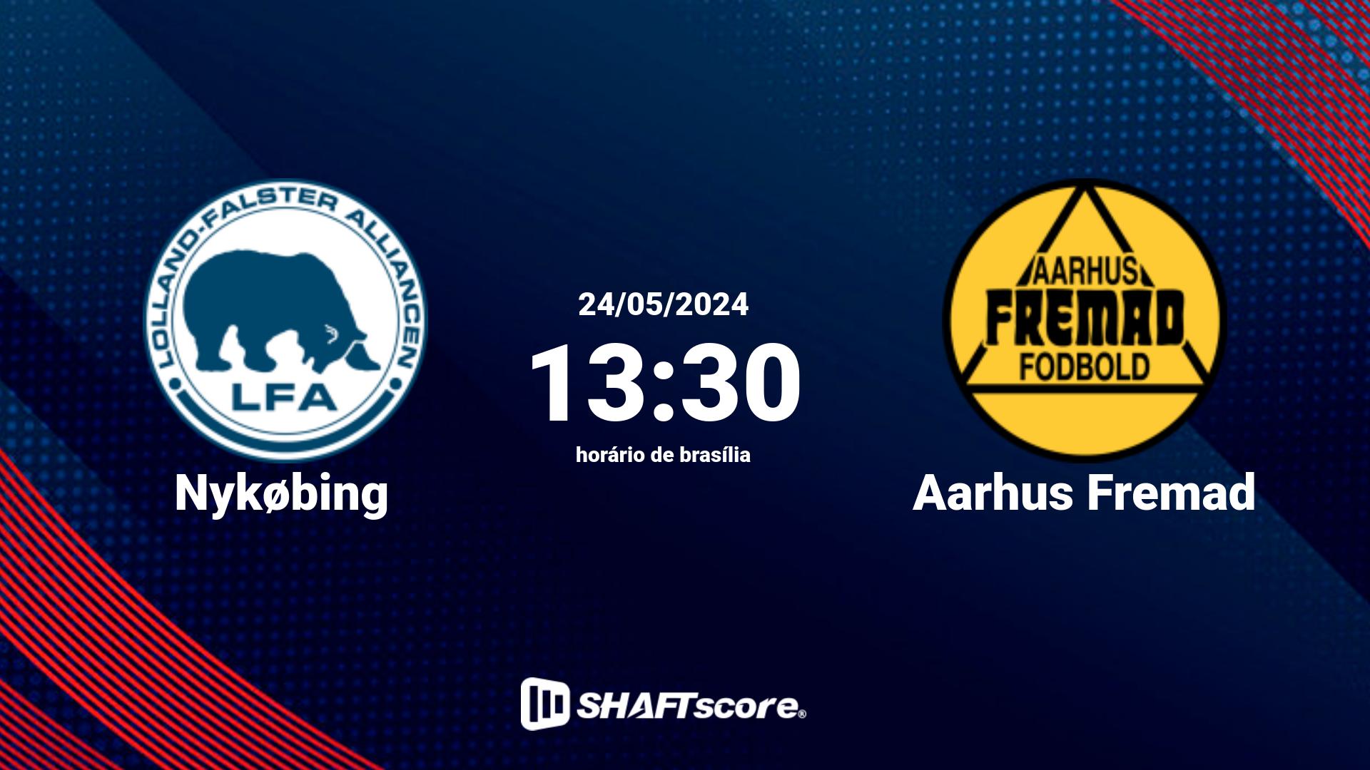 Estatísticas do jogo Nykøbing vs Aarhus Fremad 24.05 13:30