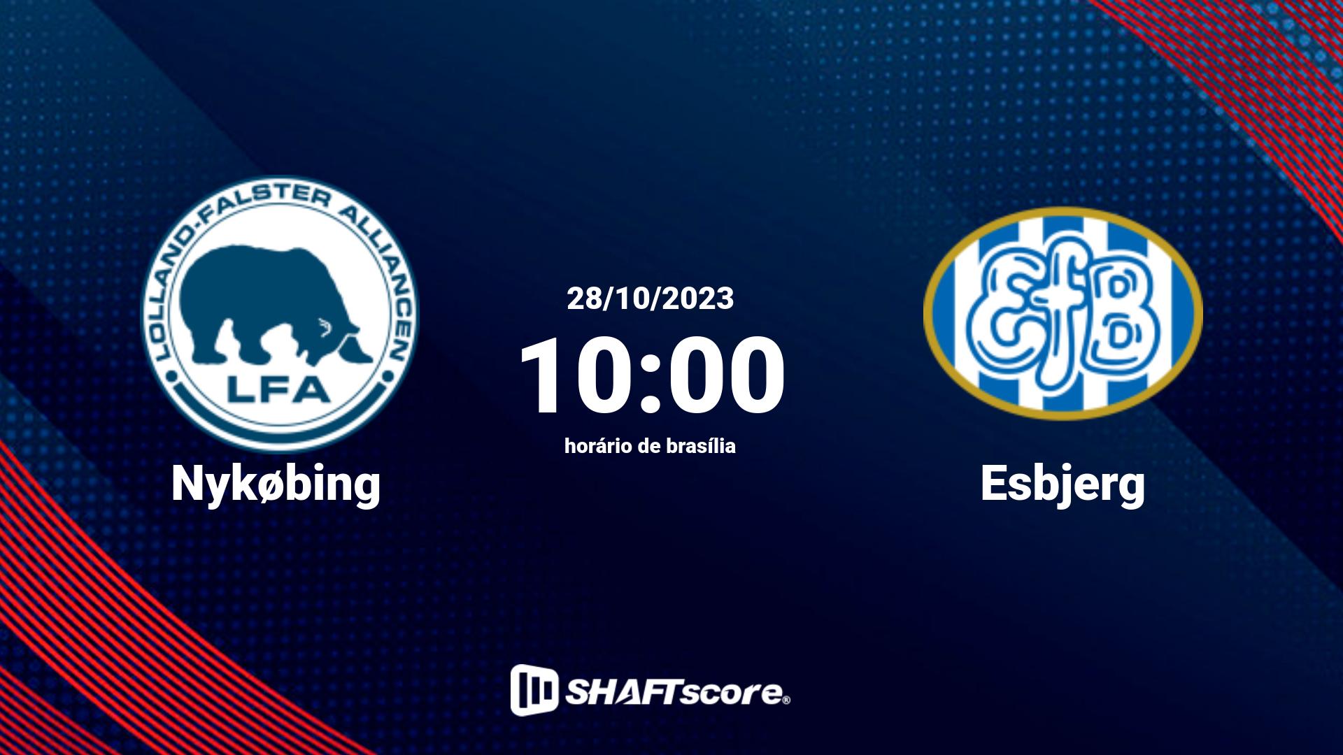 Estatísticas do jogo Nykøbing vs Esbjerg 28.10 10:00