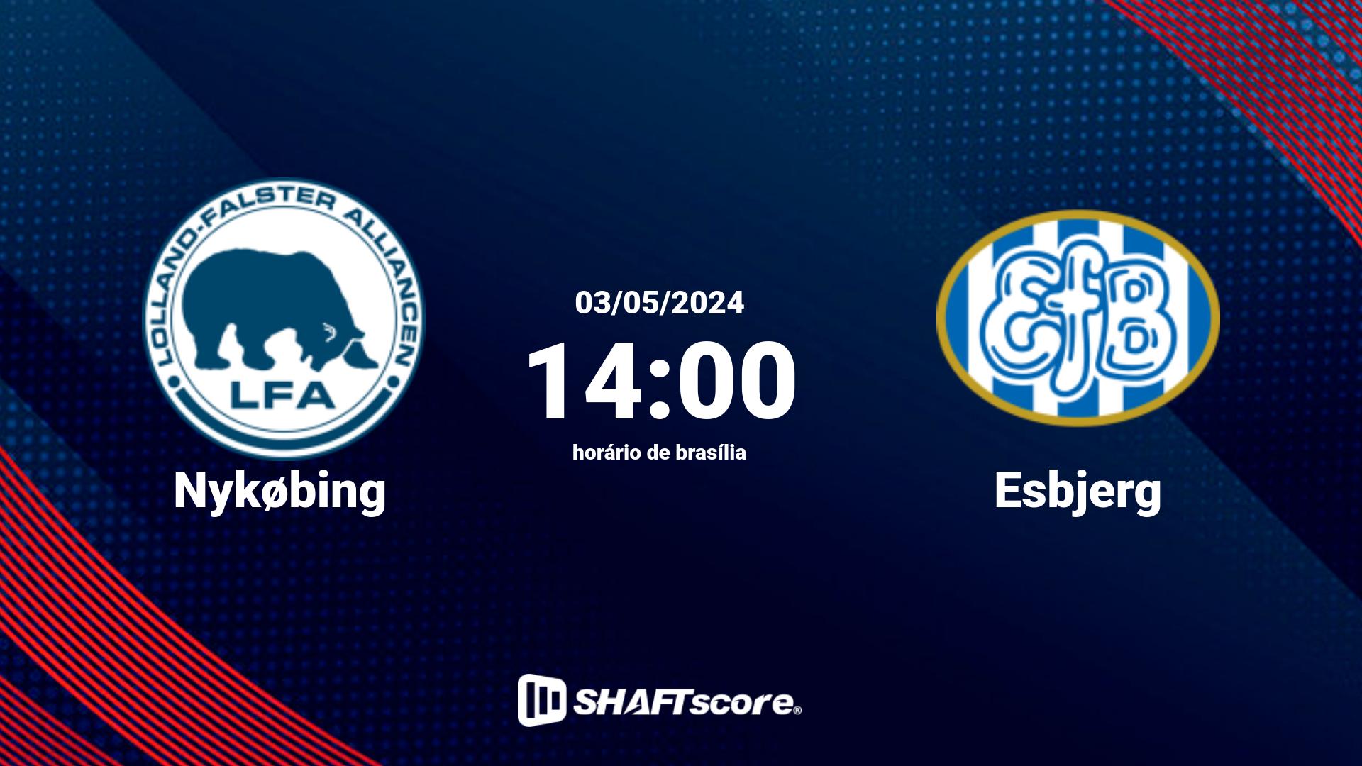 Estatísticas do jogo Nykøbing vs Esbjerg 03.05 14:00