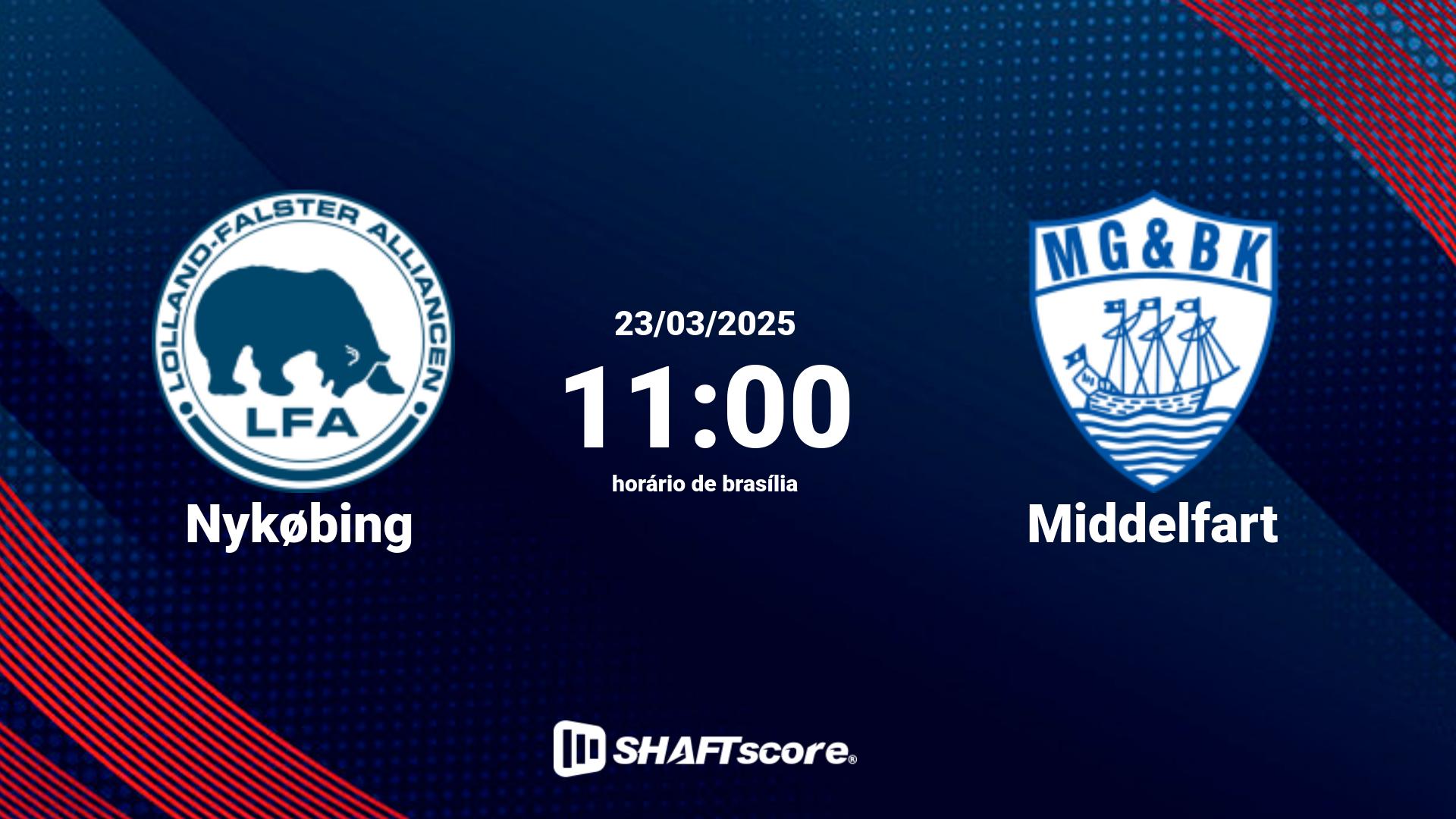 Estatísticas do jogo Nykøbing vs Middelfart 23.03 11:00