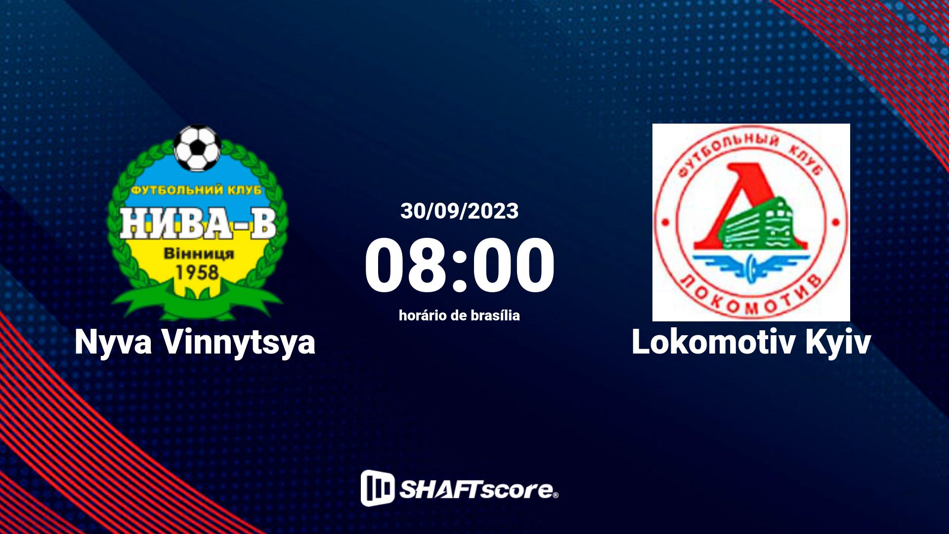 Estatísticas do jogo Nyva Vinnytsya vs Lokomotiv Kyiv 30.09 08:00