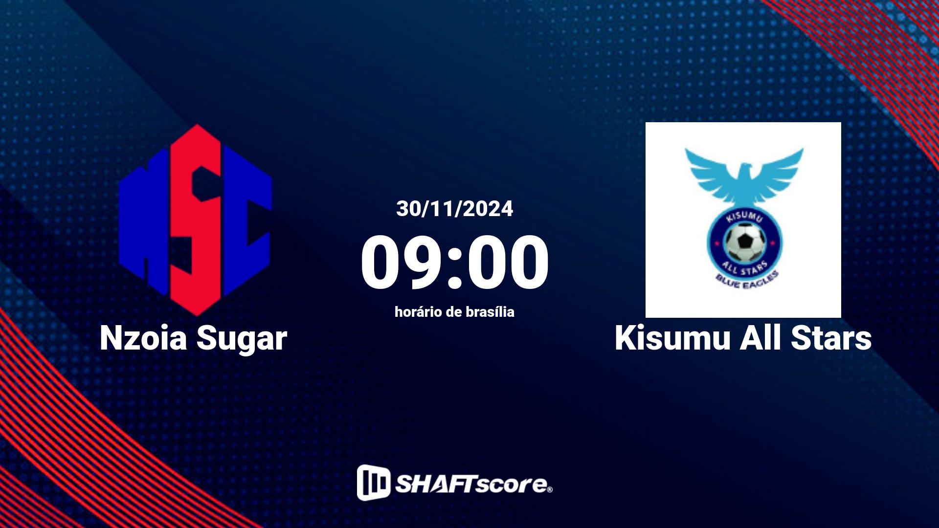 Estatísticas do jogo Nzoia Sugar vs Kisumu All Stars 30.11 09:00