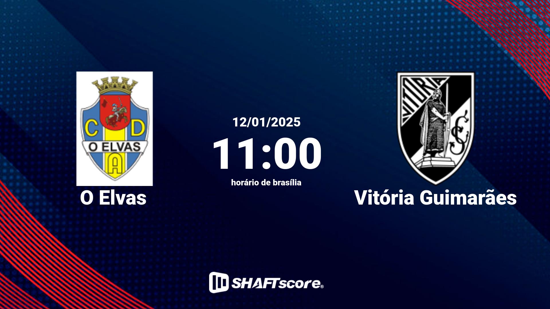 Estatísticas do jogo O Elvas vs Vitória Guimarães 12.01 11:00