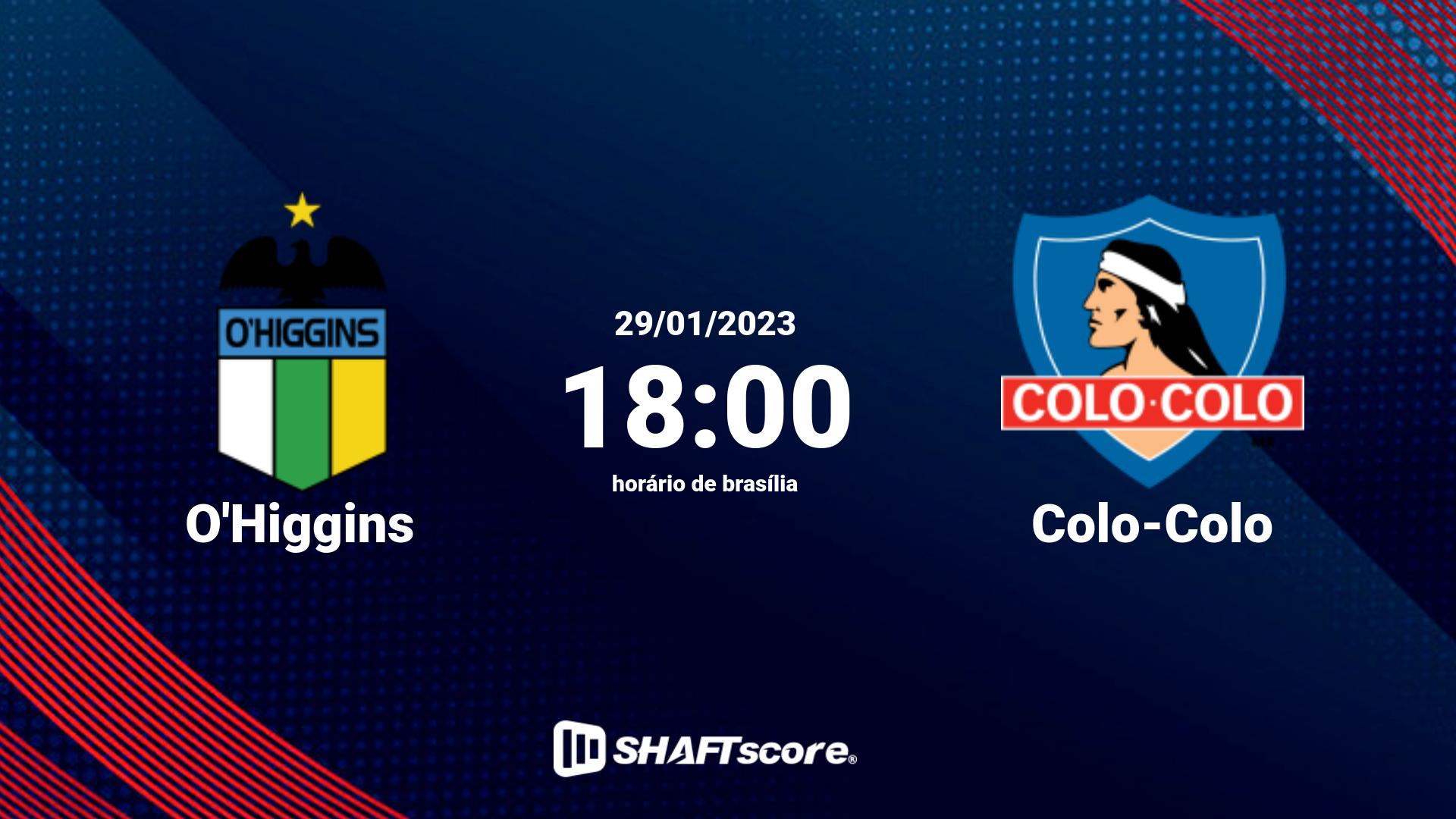 Estatísticas do jogo O'Higgins vs Colo-Colo 29.01 18:00