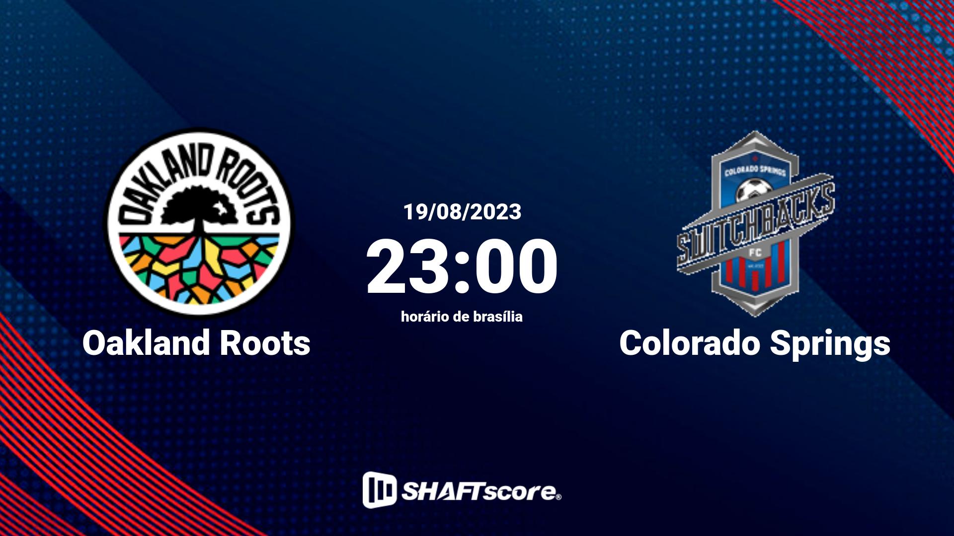 Estatísticas do jogo Oakland Roots vs Colorado Springs 19.08 23:00