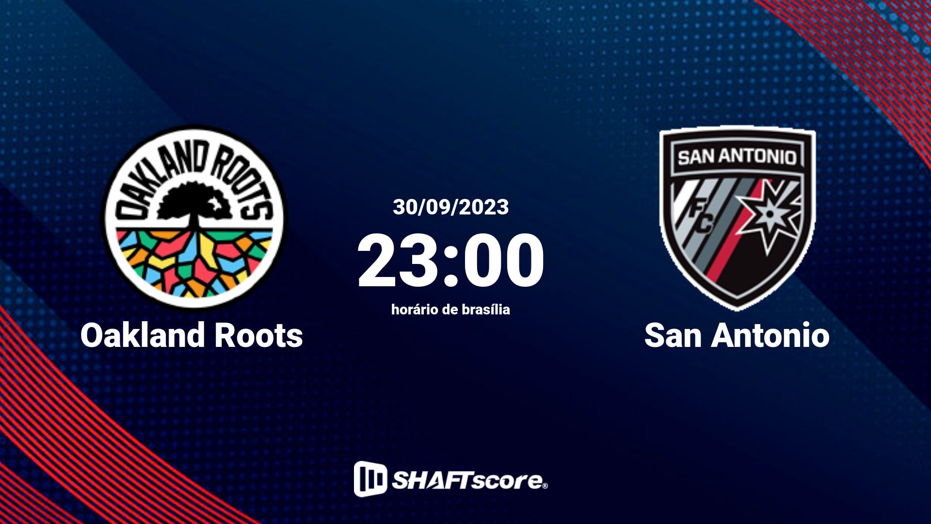 Estatísticas do jogo Oakland Roots vs San Antonio 30.09 23:00