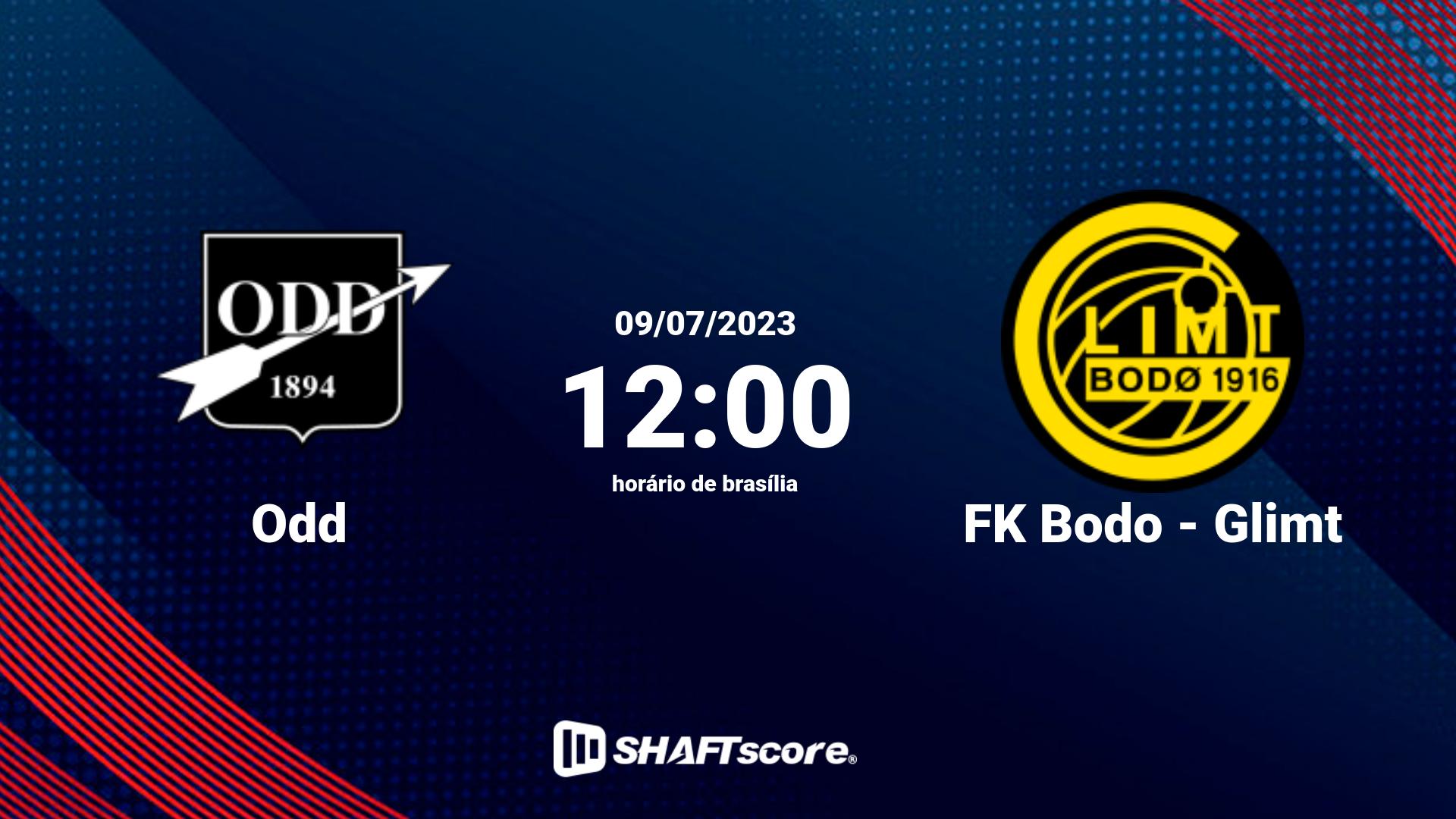 Estatísticas do jogo Odd vs FK Bodo - Glimt 09.07 12:00